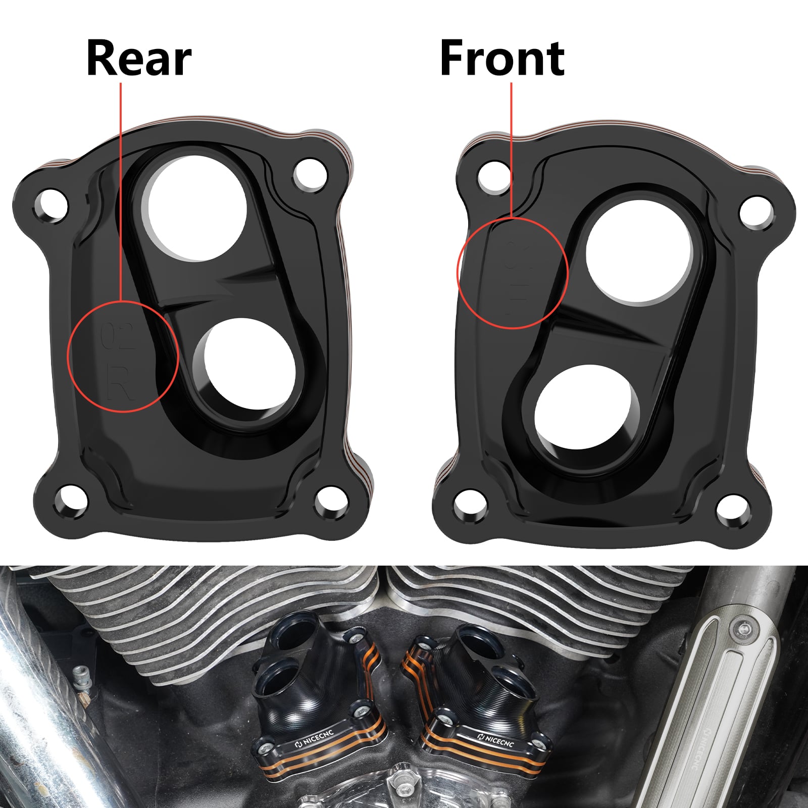M8 Lifter Tappet Block Covers For Harley Road King Electra Street Glide Ultra Limited