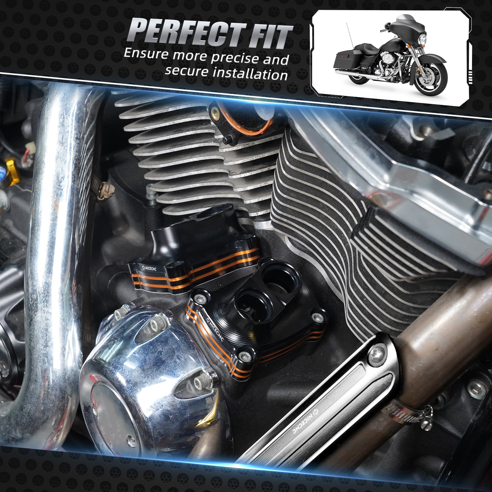 M8 Lifter Tappet Block Covers For Harley Road King Electra Street Glide Ultra Limited