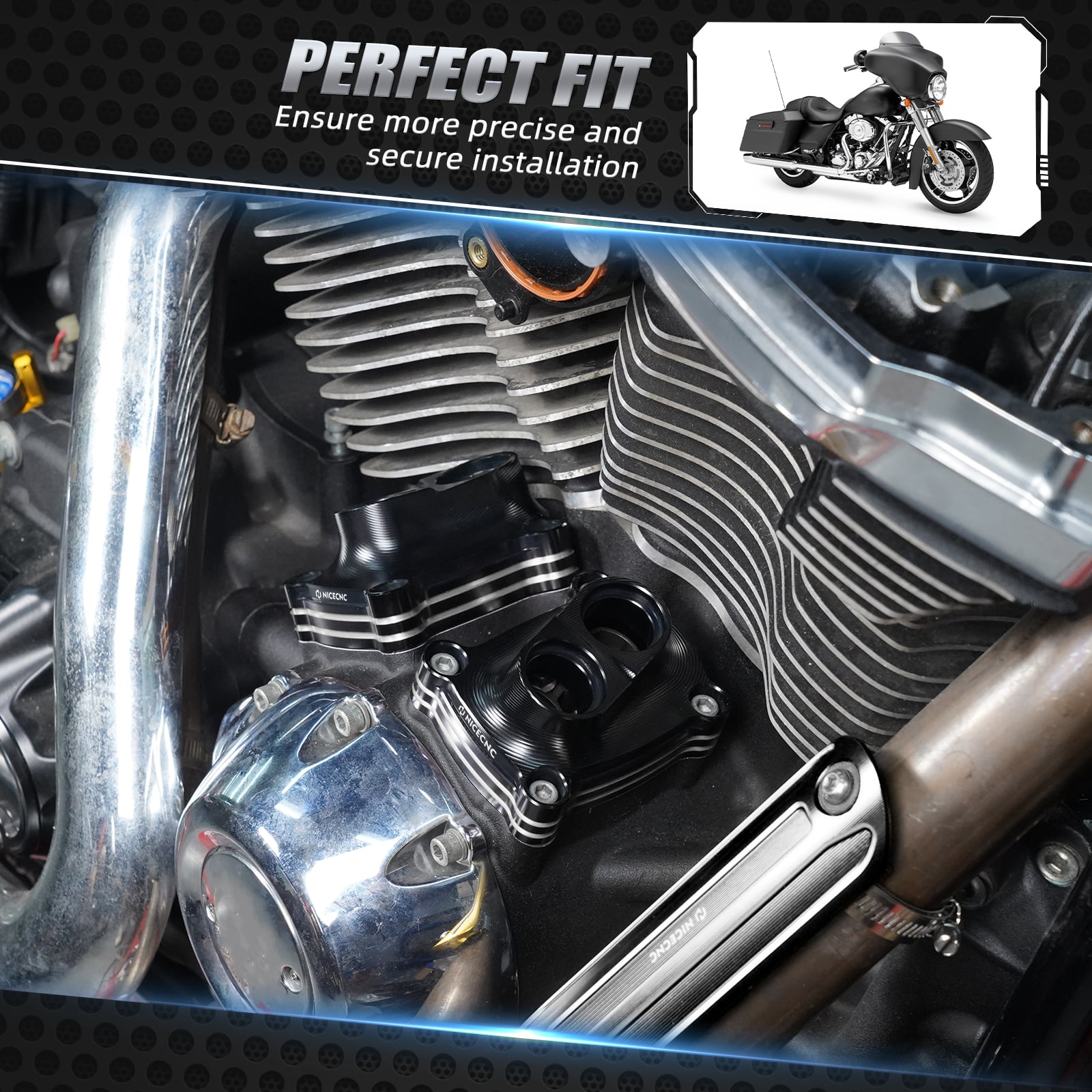 M8 Lifter Tappet Block Covers For Harley Road King Electra Street Glide Ultra Limited