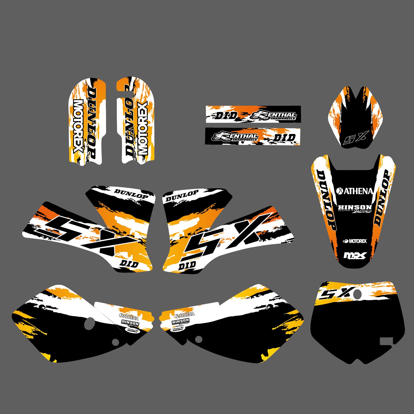 Motorcycle Graphics & Background Decals Kits for KTM SX65 02-08