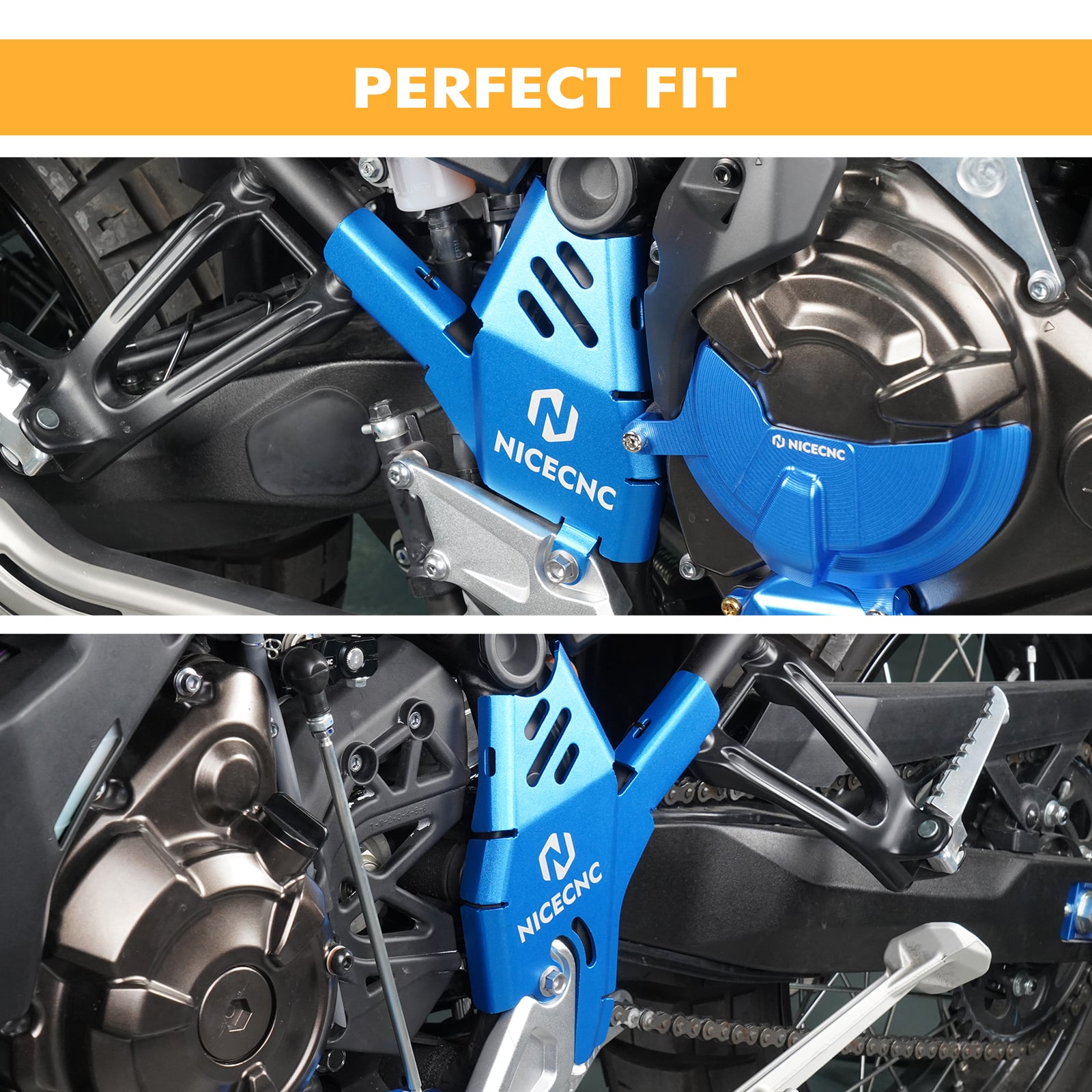 NICECNC Frame Guard Protector Cover For Yamaha Tenere 700 /XTZ 700 2019-2024