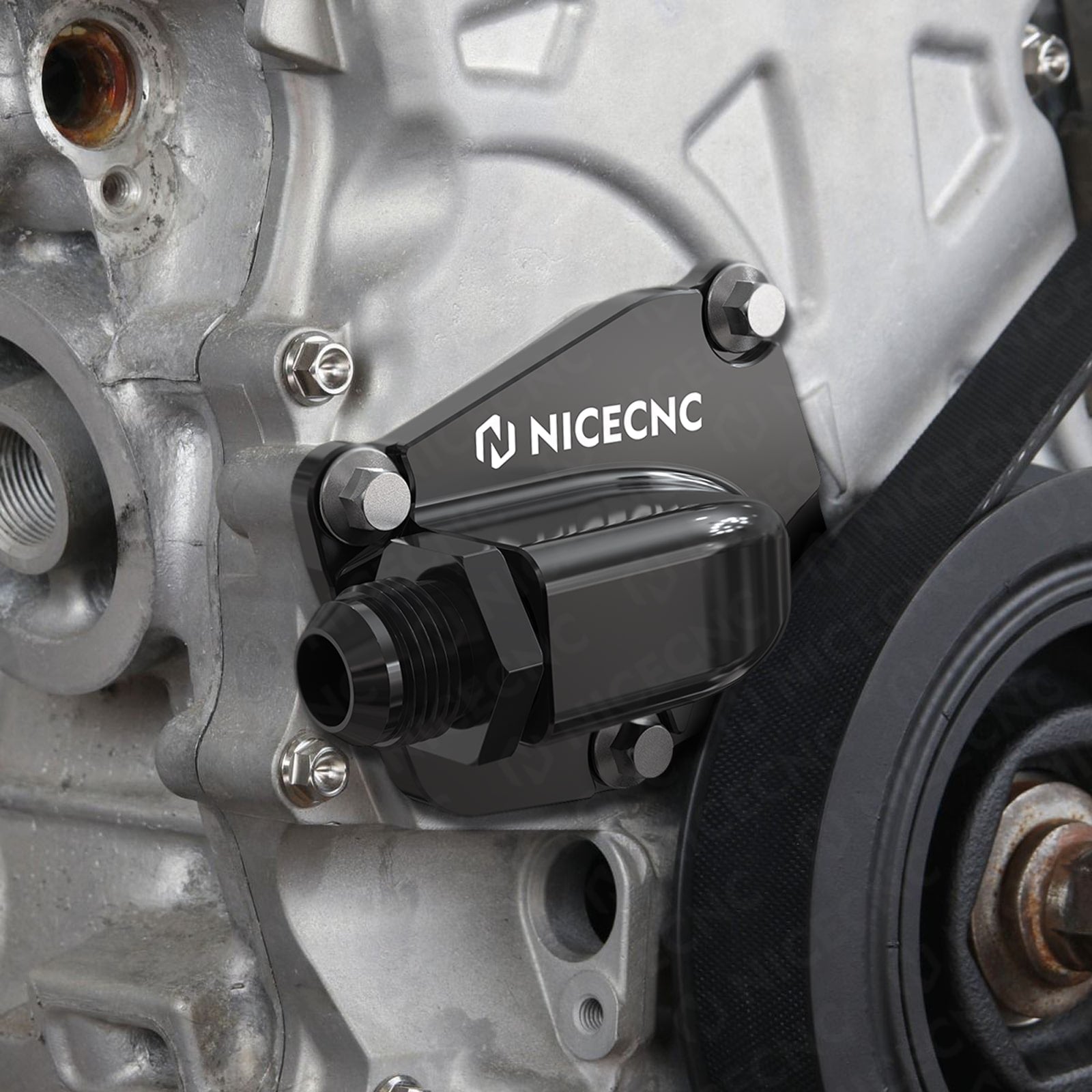 Timing Chain Tensioner Plate Cover AN10 Turbo Oil Drain For Honda K20 K24