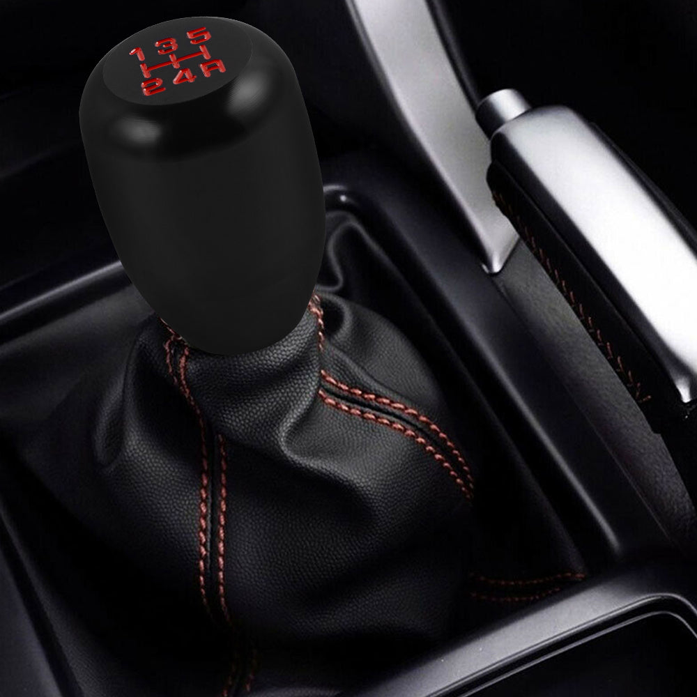 Manual Car Universal 5 Speed Gear Shift Knob Shifter Aluminum Black Lever Stick
