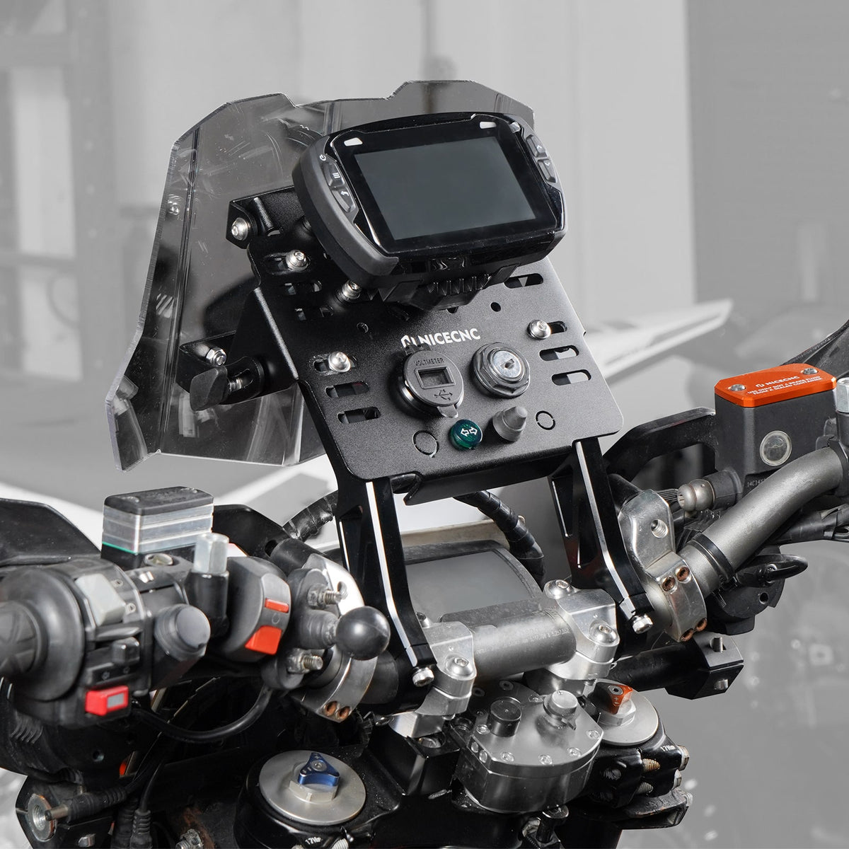Nicecnc Tower Rally GPS Mount Bracket Mini Fairing Kit For Adventure & Dual Sport Bikes