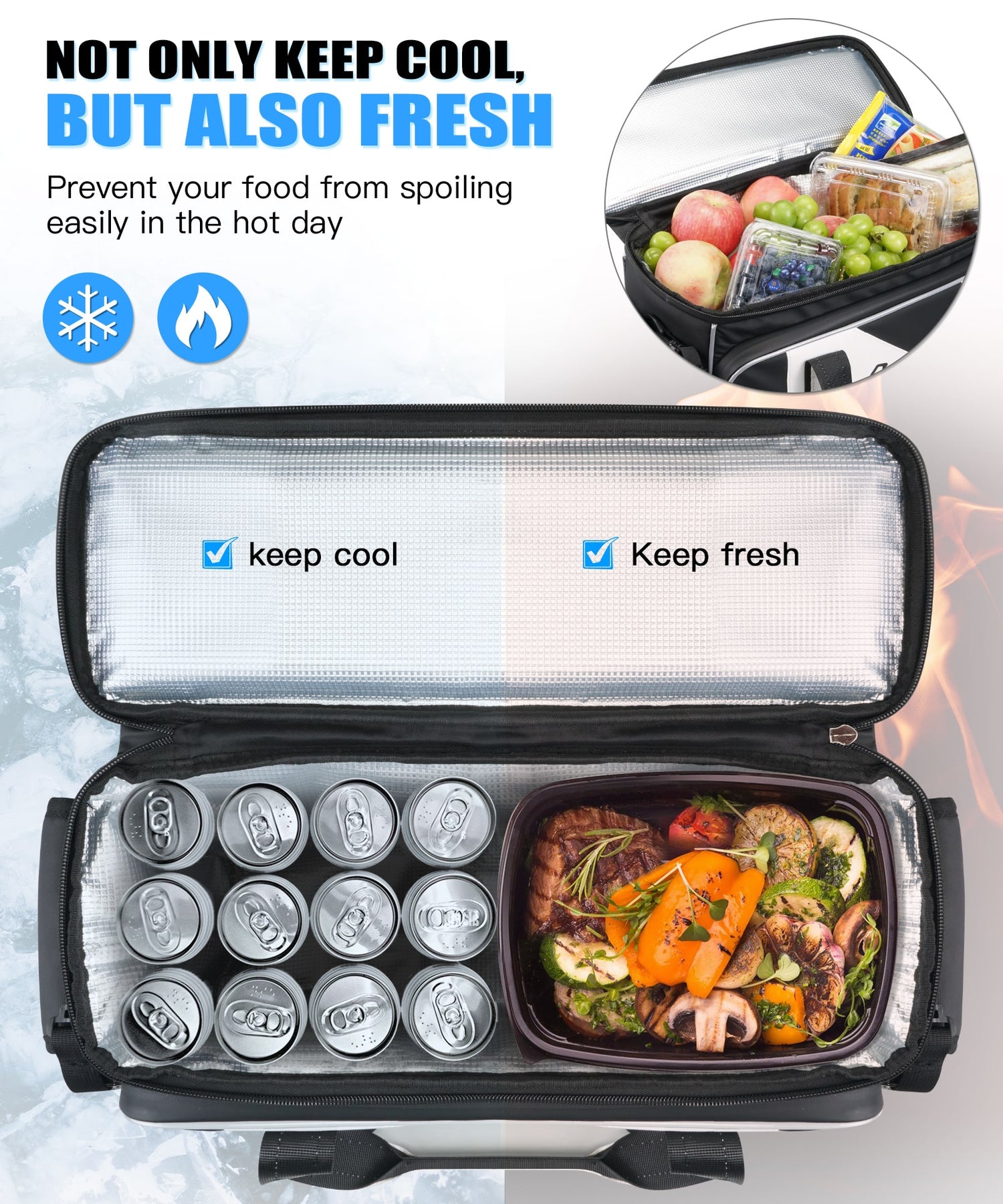 Universal Motorcycle Saddle bag Cooler for Outdoor Camping