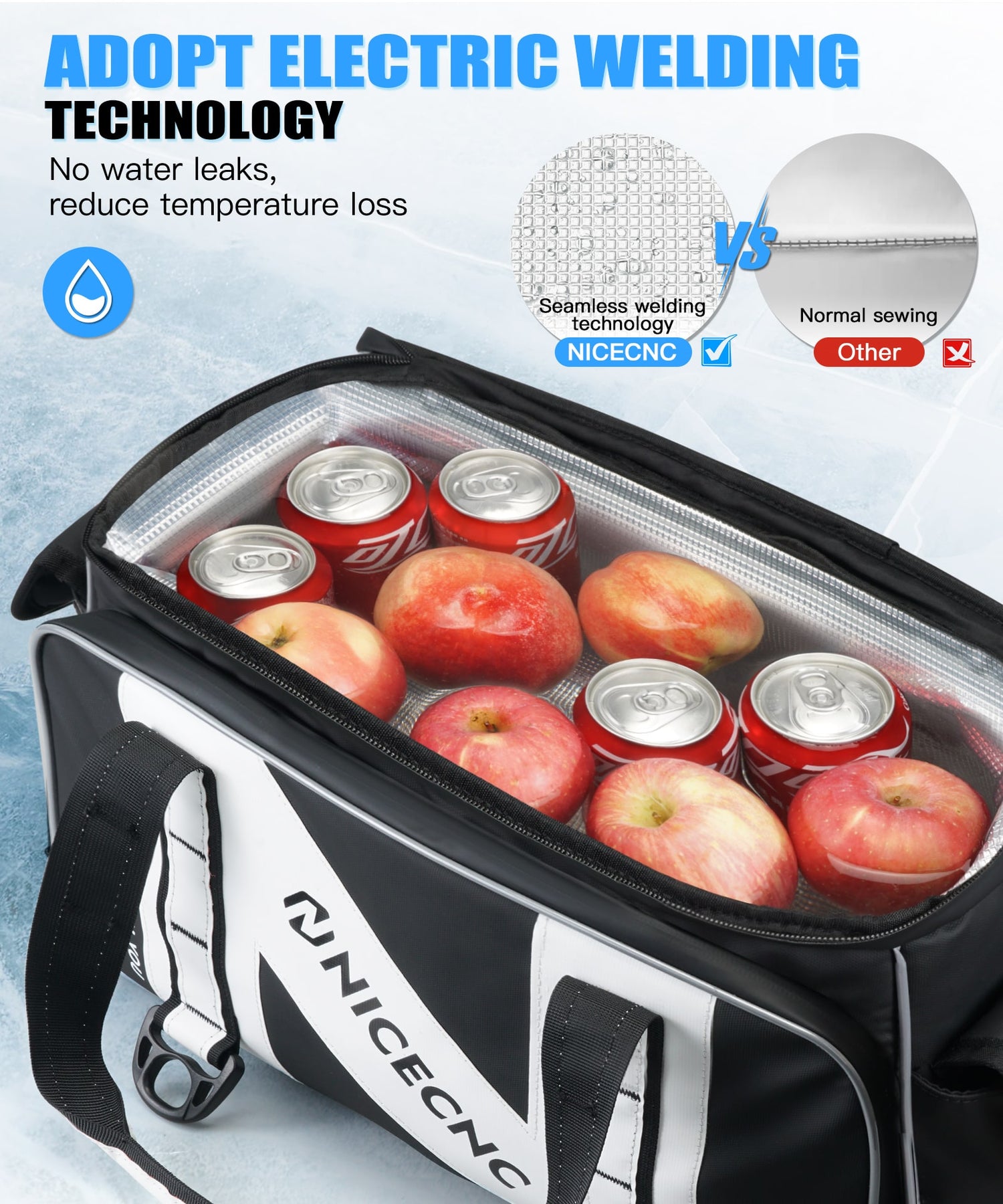 Universal Motorcycle Saddle bag Cooler for Outdoor Camping