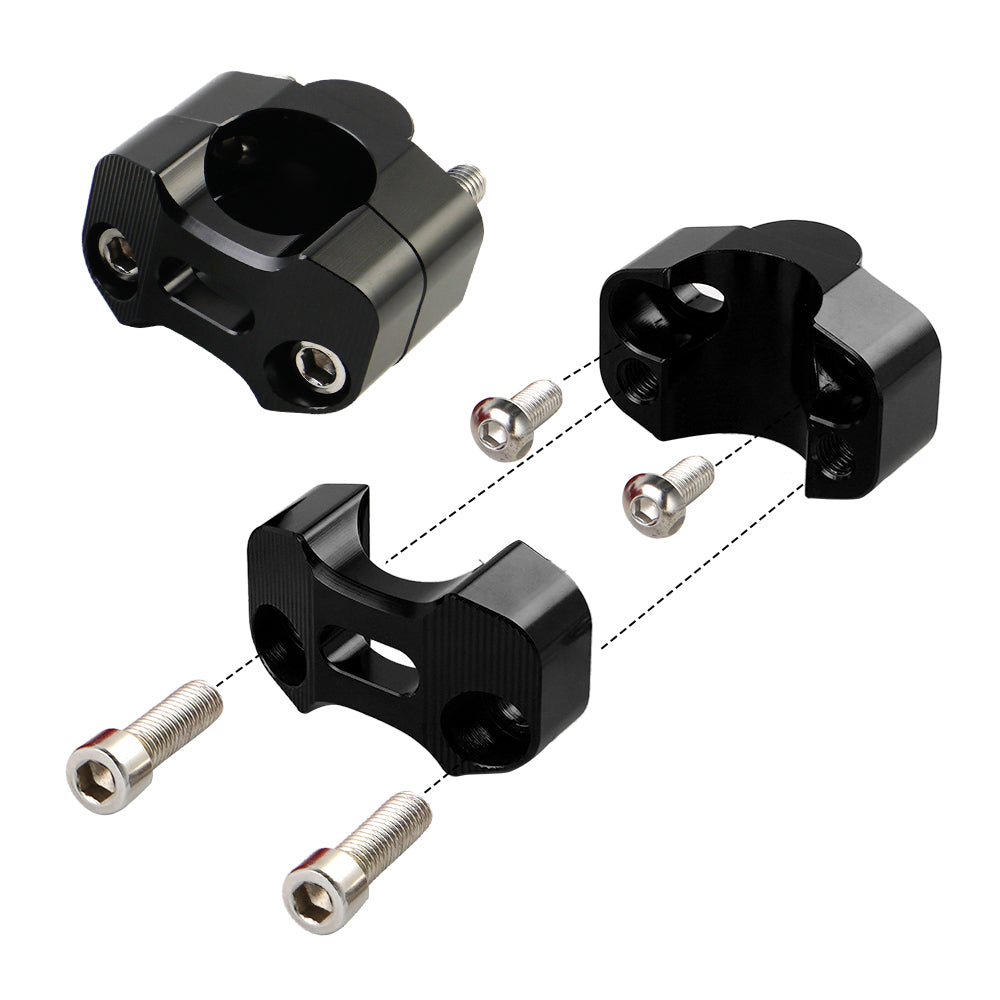 Universal Off-Road Motorcycle ATV Handlebar Mounts 7/8" to 1 1/8" Fat Bar Adapter Kit Riser