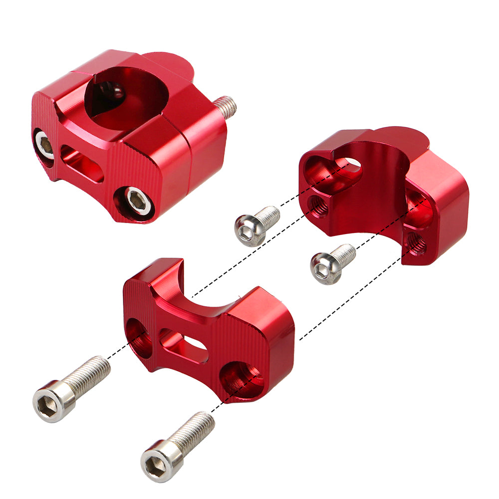 Universal Off-Road Motorcycle ATV Handlebar Mounts 7/8" to 1 1/8" Fat Bar Adapter Kit Riser