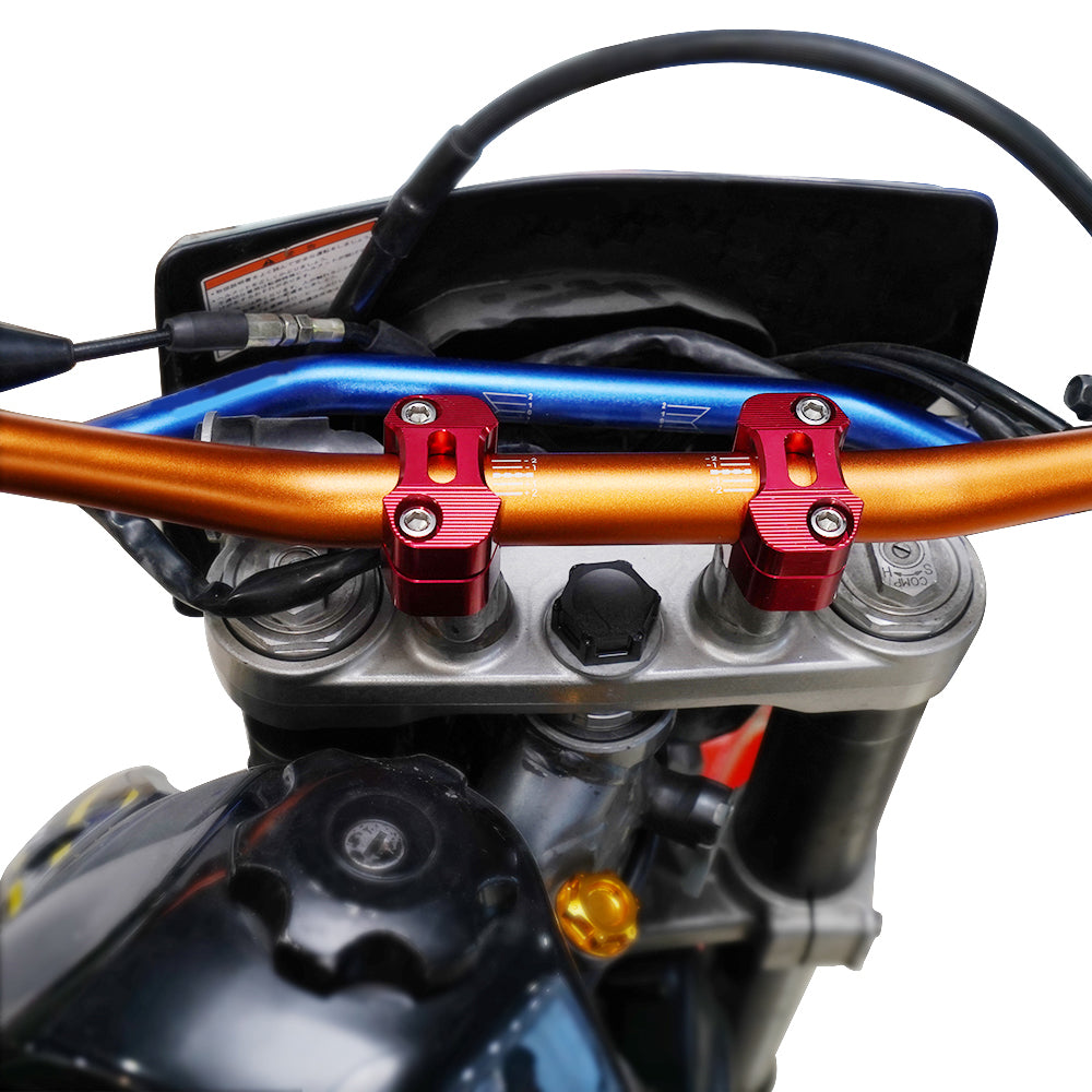 Universal Off-Road Motorcycle ATV Handlebar Mounts 7/8" to 1 1/8" Fat Bar Adapter Kit Riser