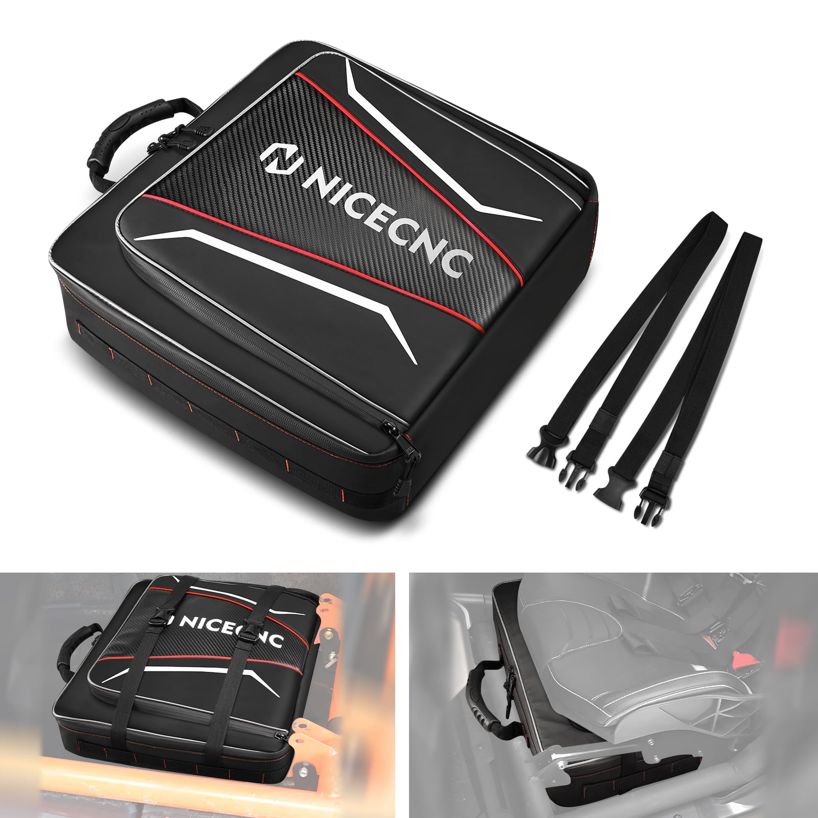 Under Seat Storage Tool Bag 600D PVC Synthetic Oxford Fabric