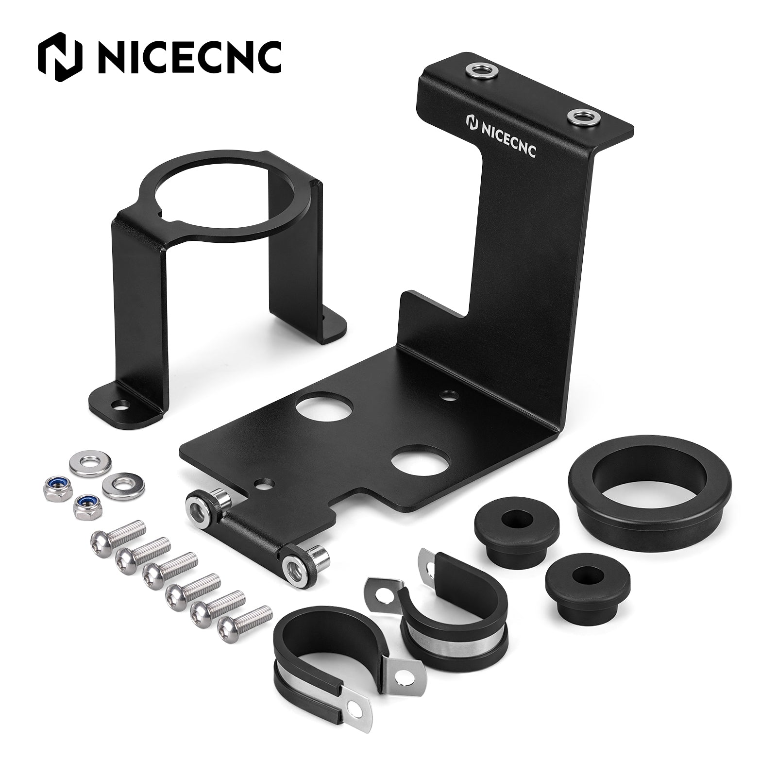 ATV Coolant Reservoir Relocation Bracket Front Mount For Yamaha Banshee 350 1987-2006