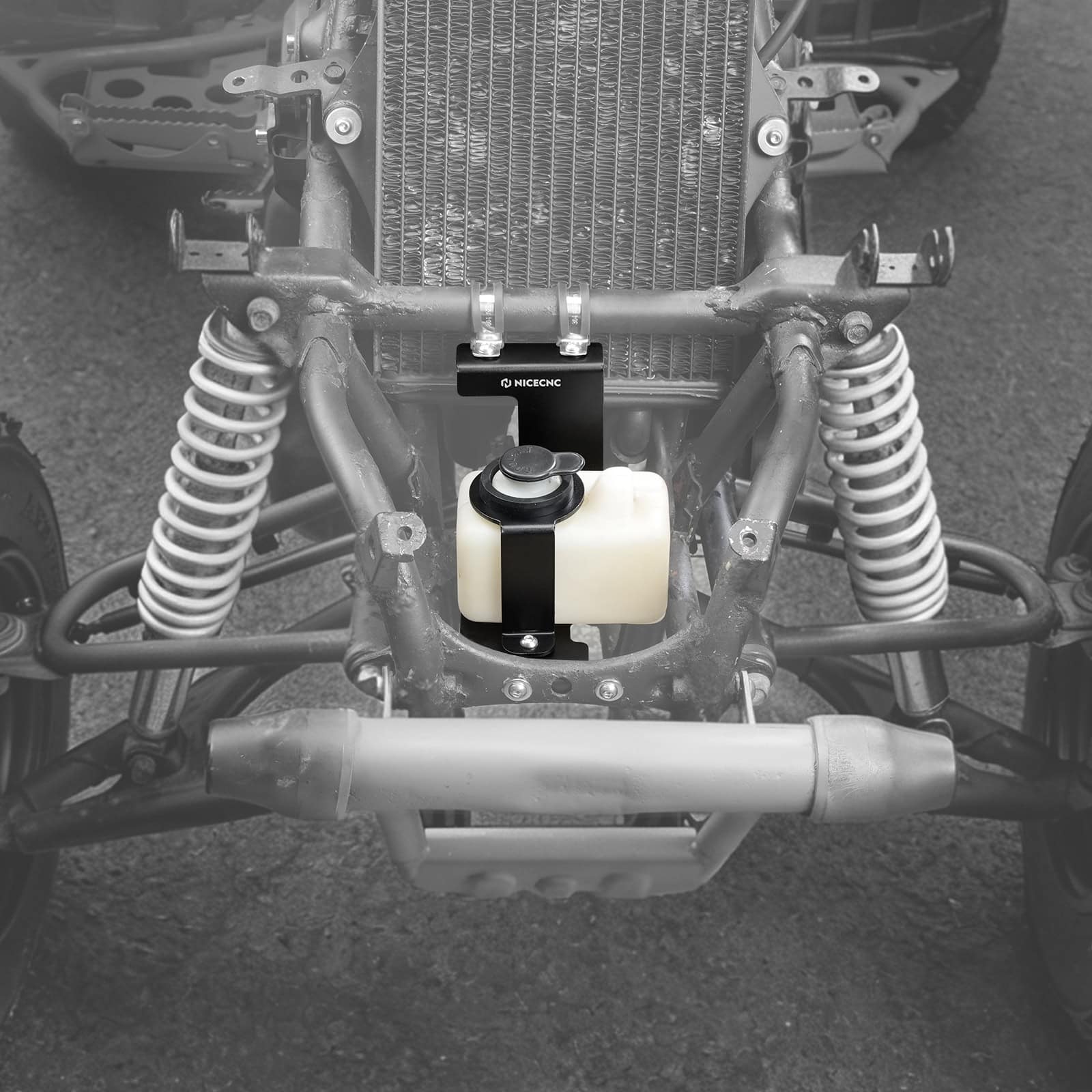 ATV Coolant Reservoir Relocation Bracket Front Mount For Yamaha Banshee 350