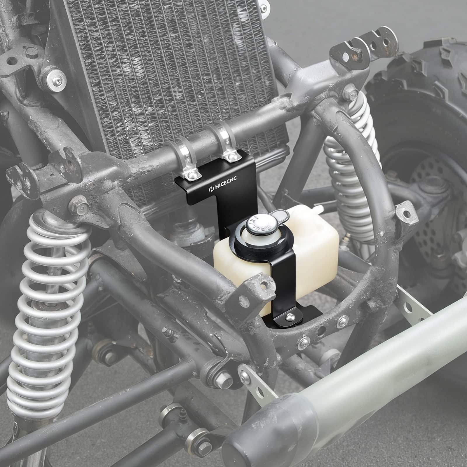 ATV Coolant Reservoir Relocation Bracket Front Mount For Yamaha Banshee 350