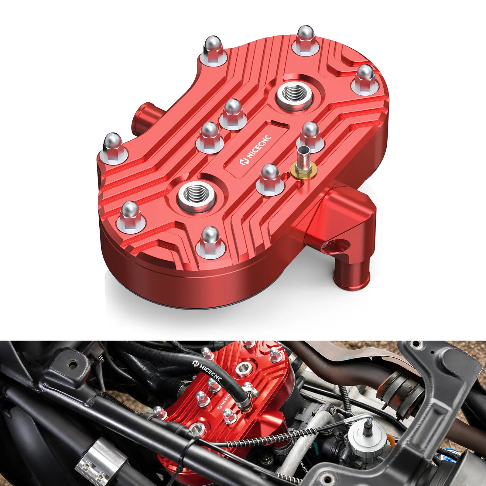 Finned Cylinder Head with 21CC Dome For Yamaha Banshee 350