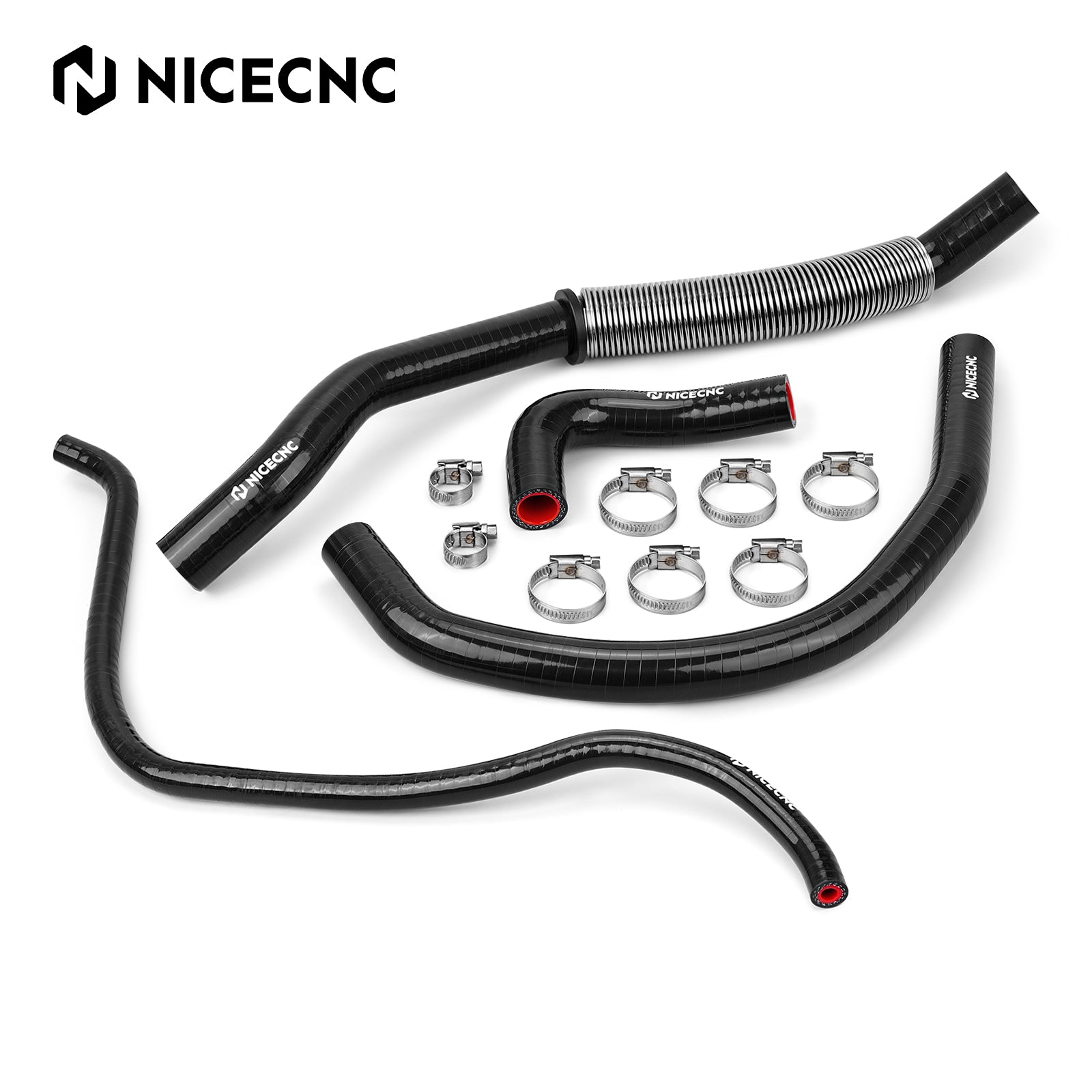 ATV Silicone Radiator Hose Kit w/Heat Shield Adapters For Yamaha Banshee 350 1987-2006