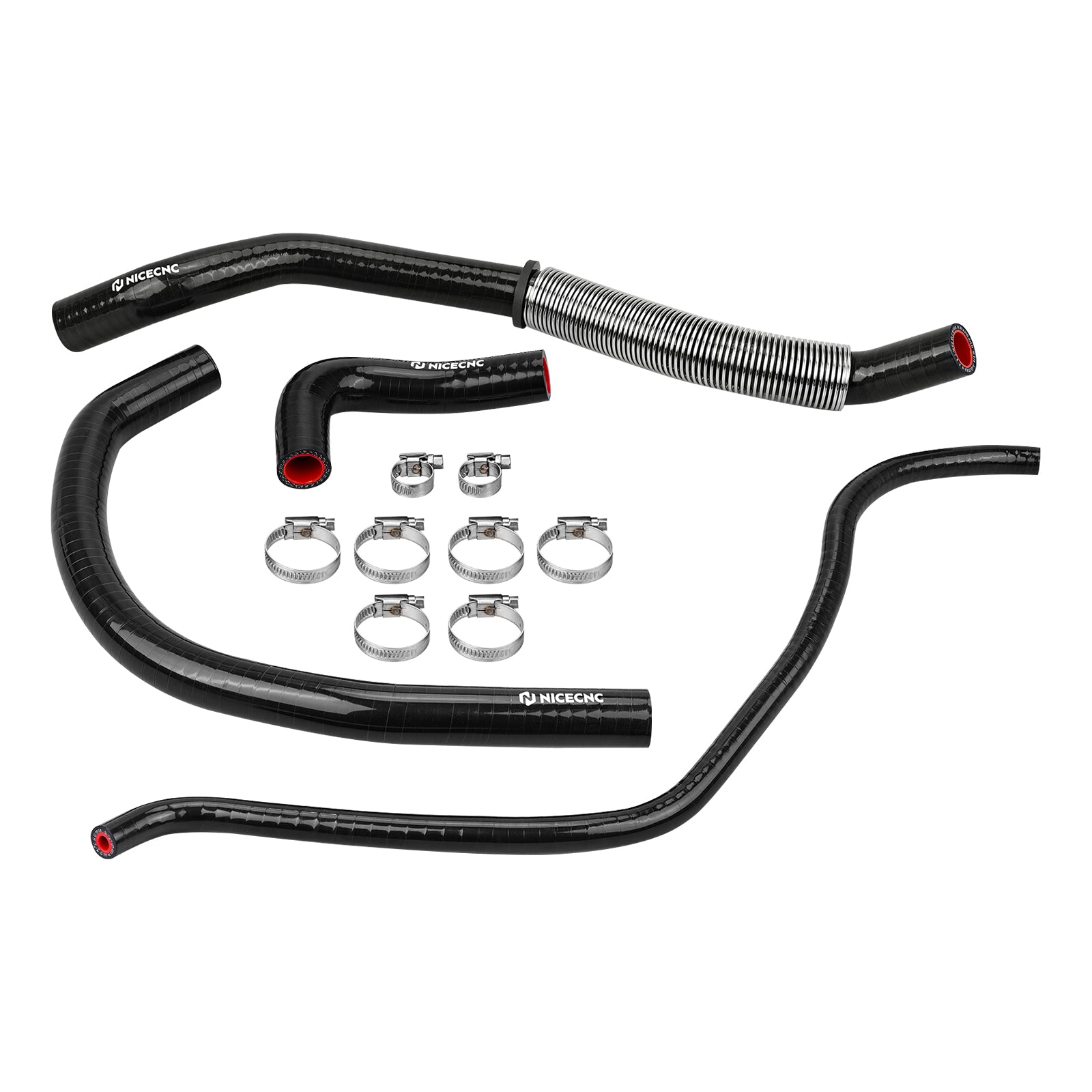 ATV Silicone Radiator Hose Kit w/Heat Shield Adapters For Yamaha Banshee 350 1987-2006