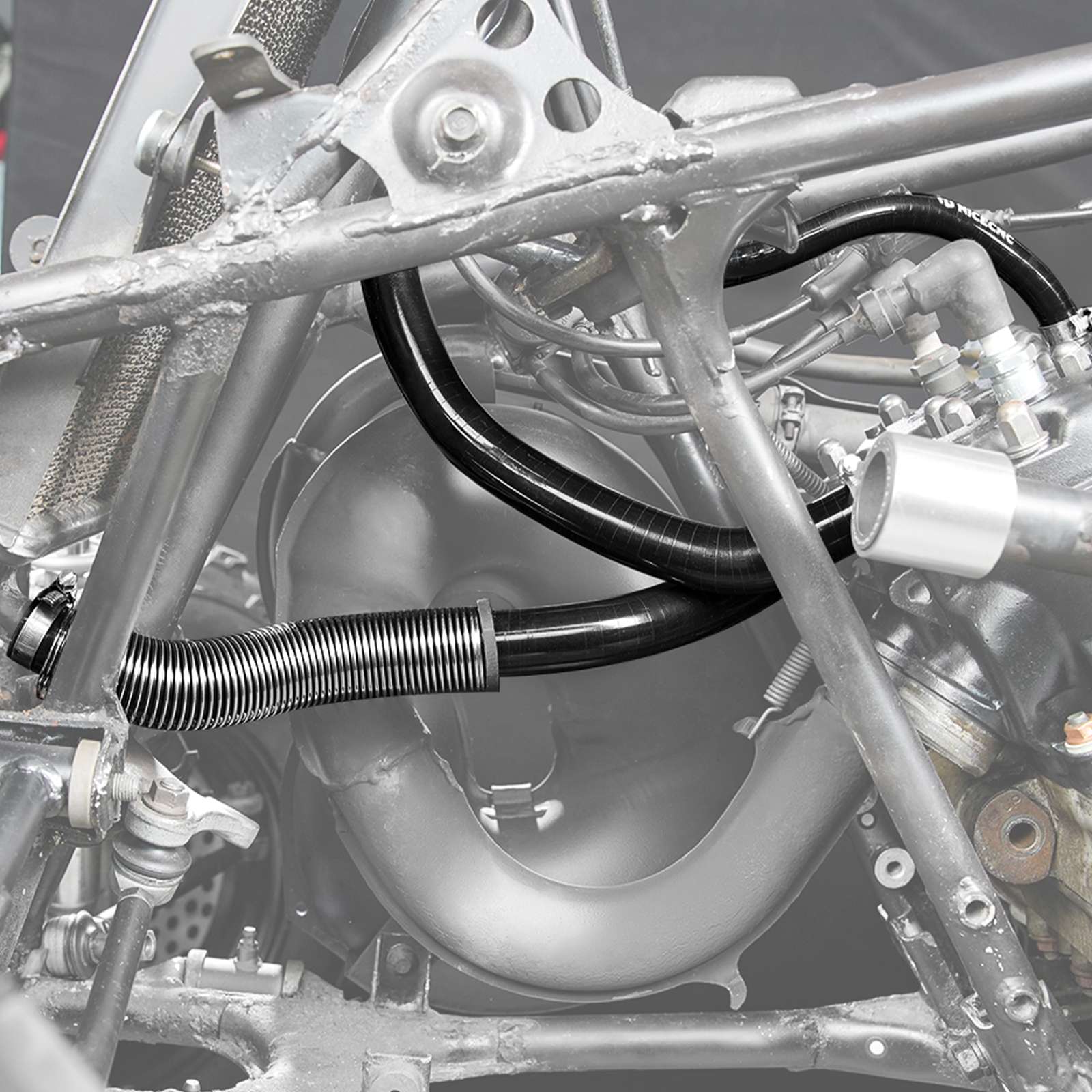 ATV Silicone Radiator Hose Kit w/Heat Shield Adapters For Yamaha Banshee 350 1987-2006