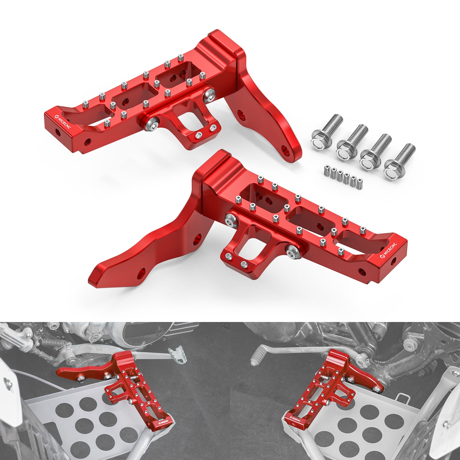 Extended Wider Foot Pegs Rest Pedals Replace For Yamaha Banshee 350