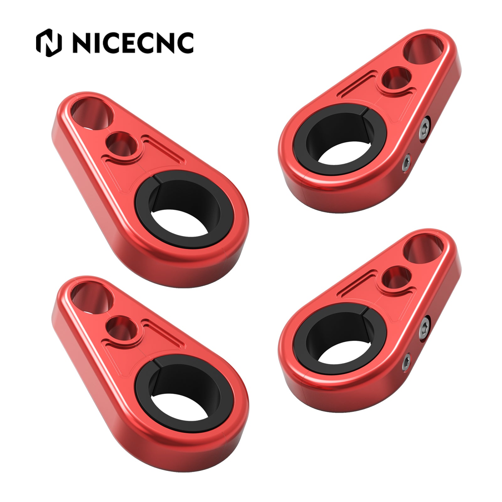 4PCS ATV Brake Line Cable Clamps For Yamaha Grizzly Raptor 700 R YFZ450R