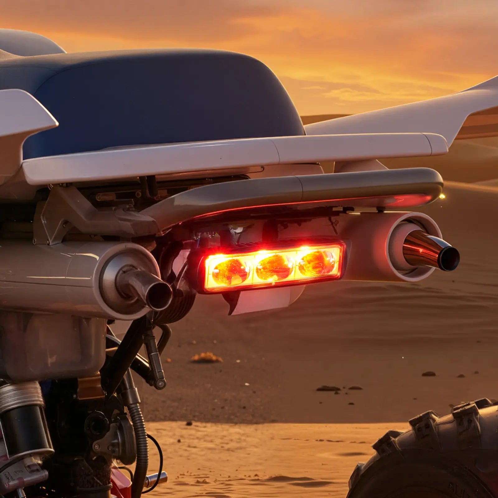 Plug & Play LED Rear Brake Light w/Bracket For Yamaha Warrior Banshee 350 Blaster 200