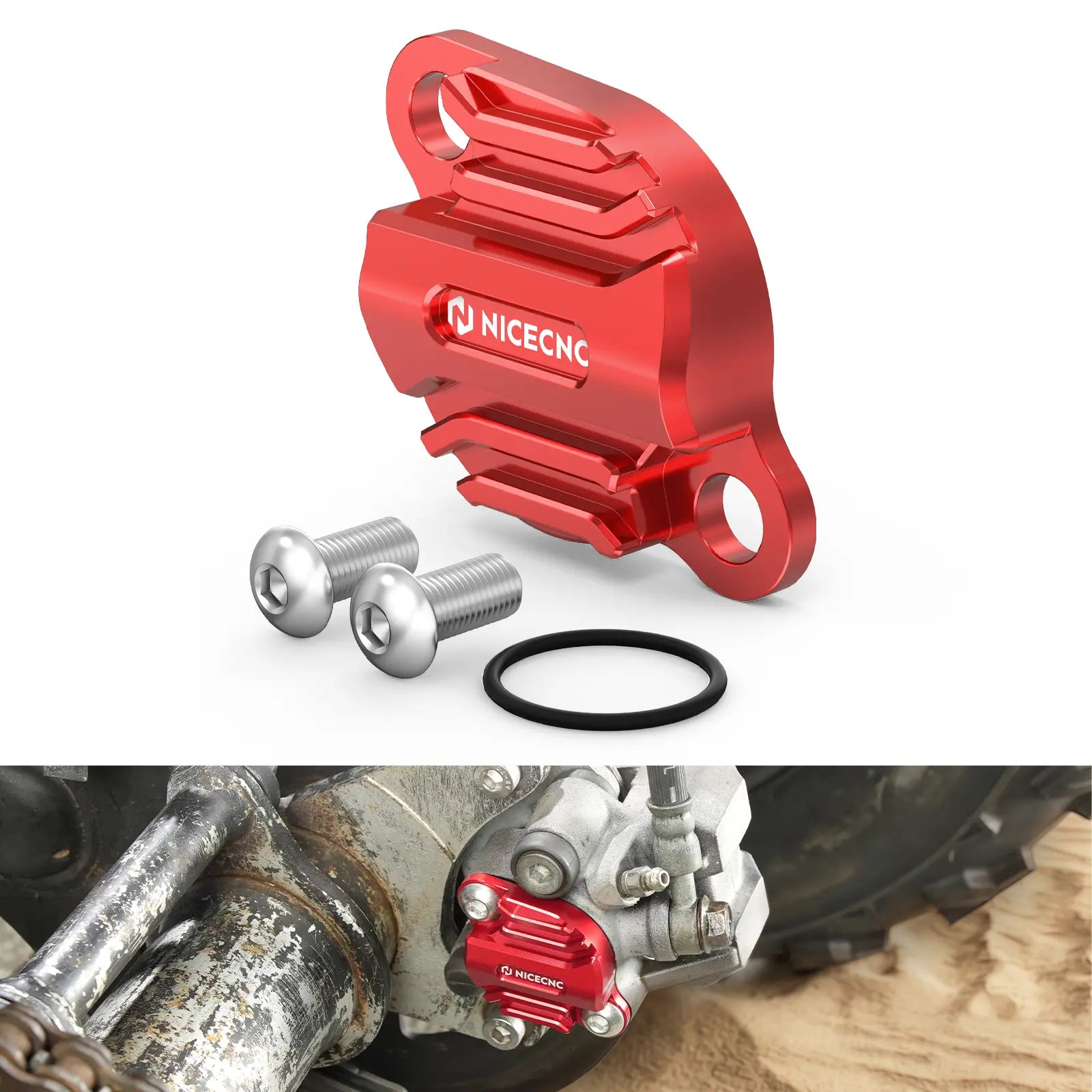 Parking Rear Brake Caliper Block Off Plate Kit For Yamaha Banshee 350