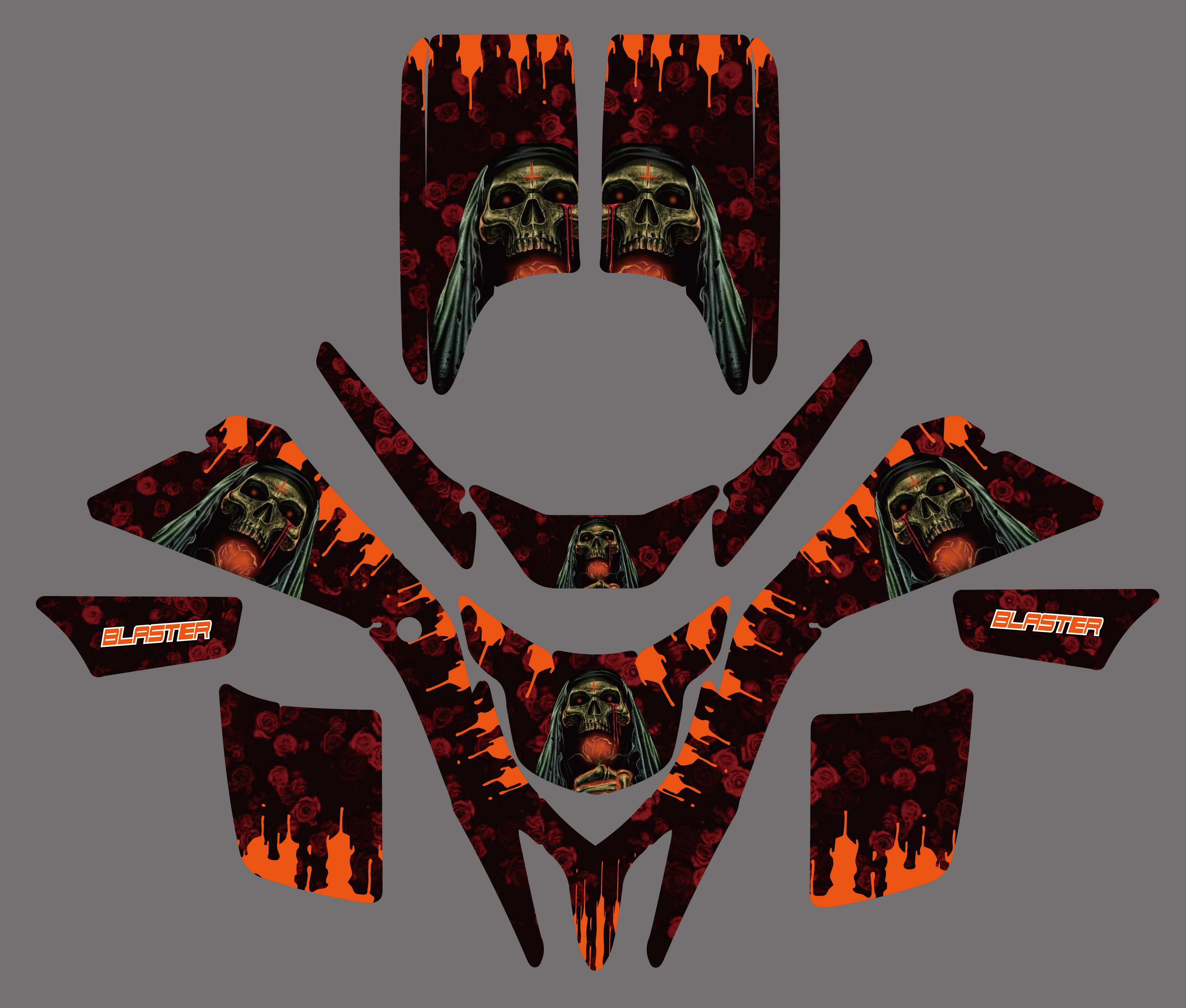 Blaster Graphics Kit New Style ATV Graphics Kit for YAMAHA BLASTER 200 1988-2006