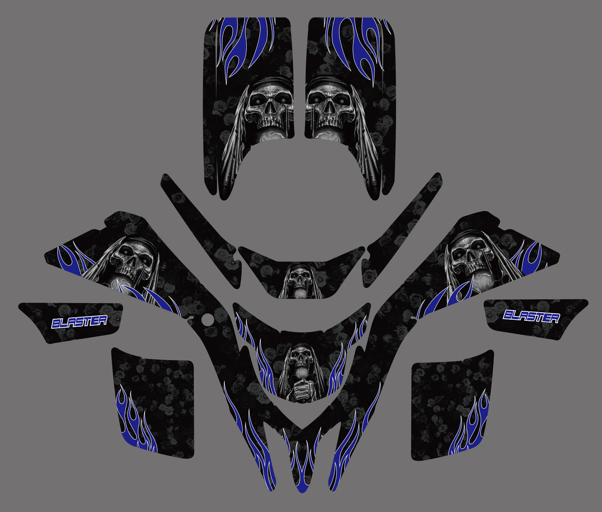 Blaster Graphics Kit New Style ATV Graphics Kit for YAMAHA BLASTER 200 1988-2006