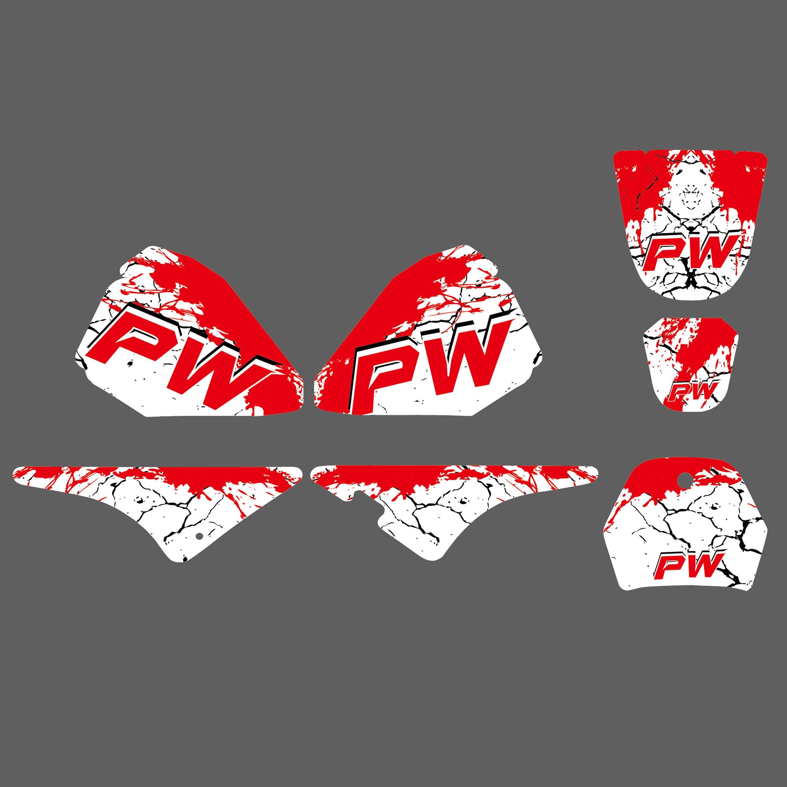 Motorcycle Graphics Kit Fender Decals Stickers For Yamaha PW80 All Years