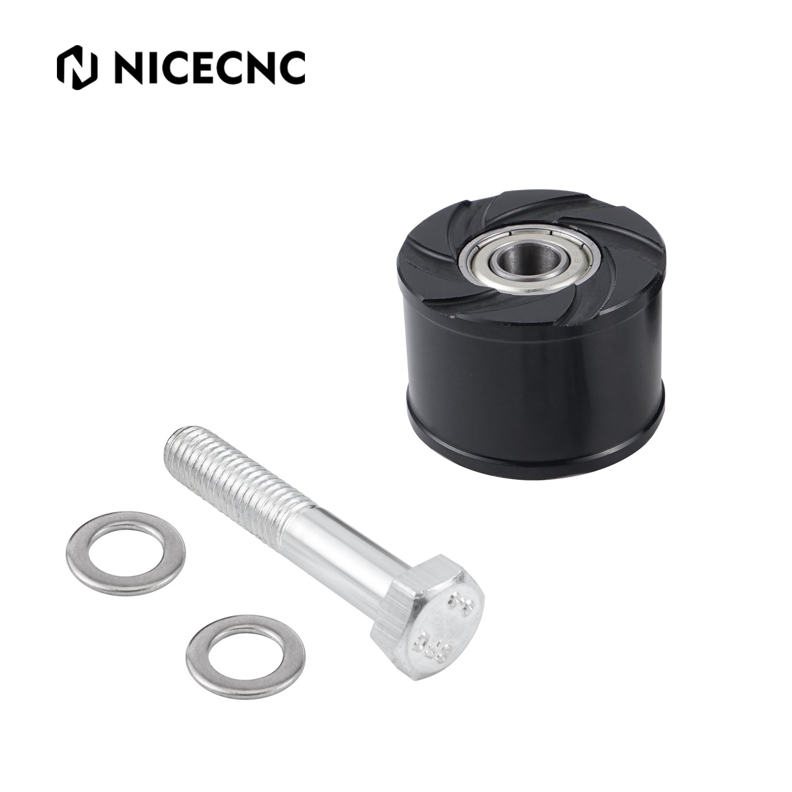NICECNC Swingarm Chain Guide Slider – Fits Yamaha Raptor 700 / 700R 2006-2024 – Black Aluminum Alloy & Nylon – OE 1S3-22151-00-00