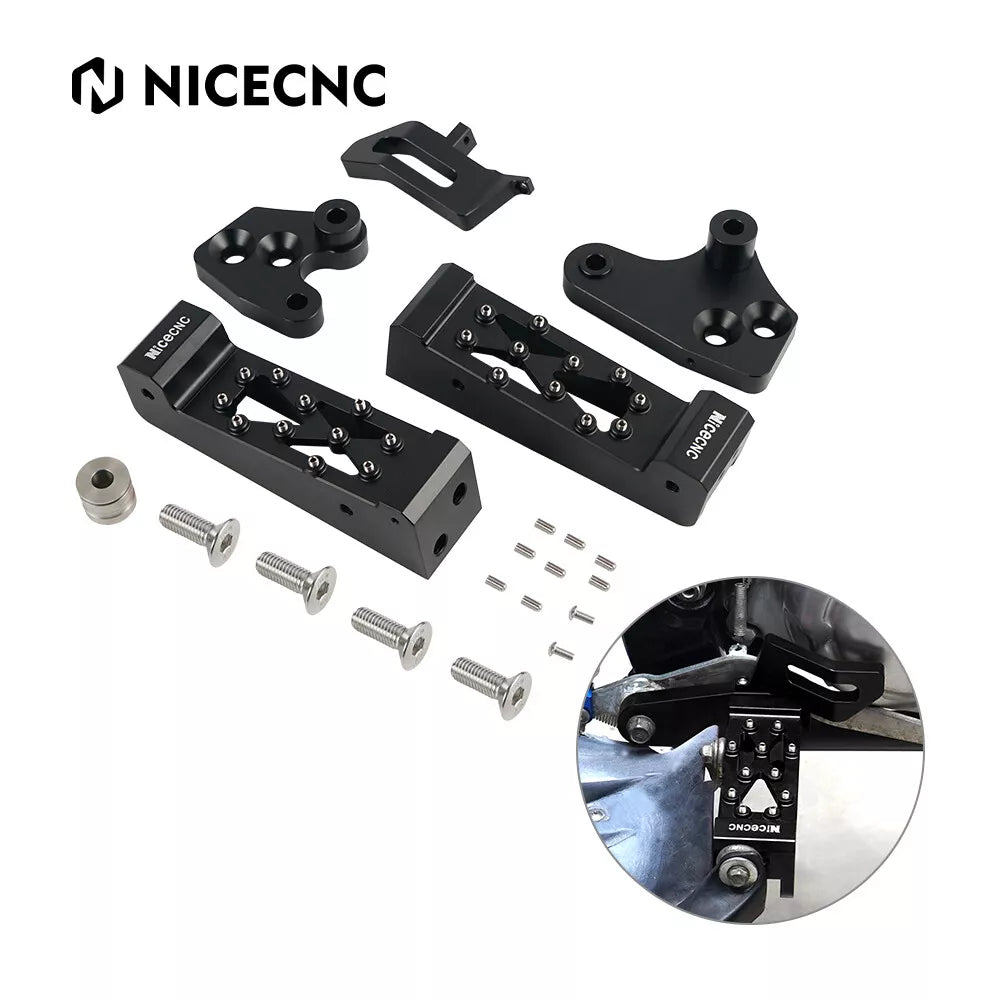 ATV Footrest Foot Pegs Pedals Assembly Kit For Yamaha Raptor 700 2013-2023