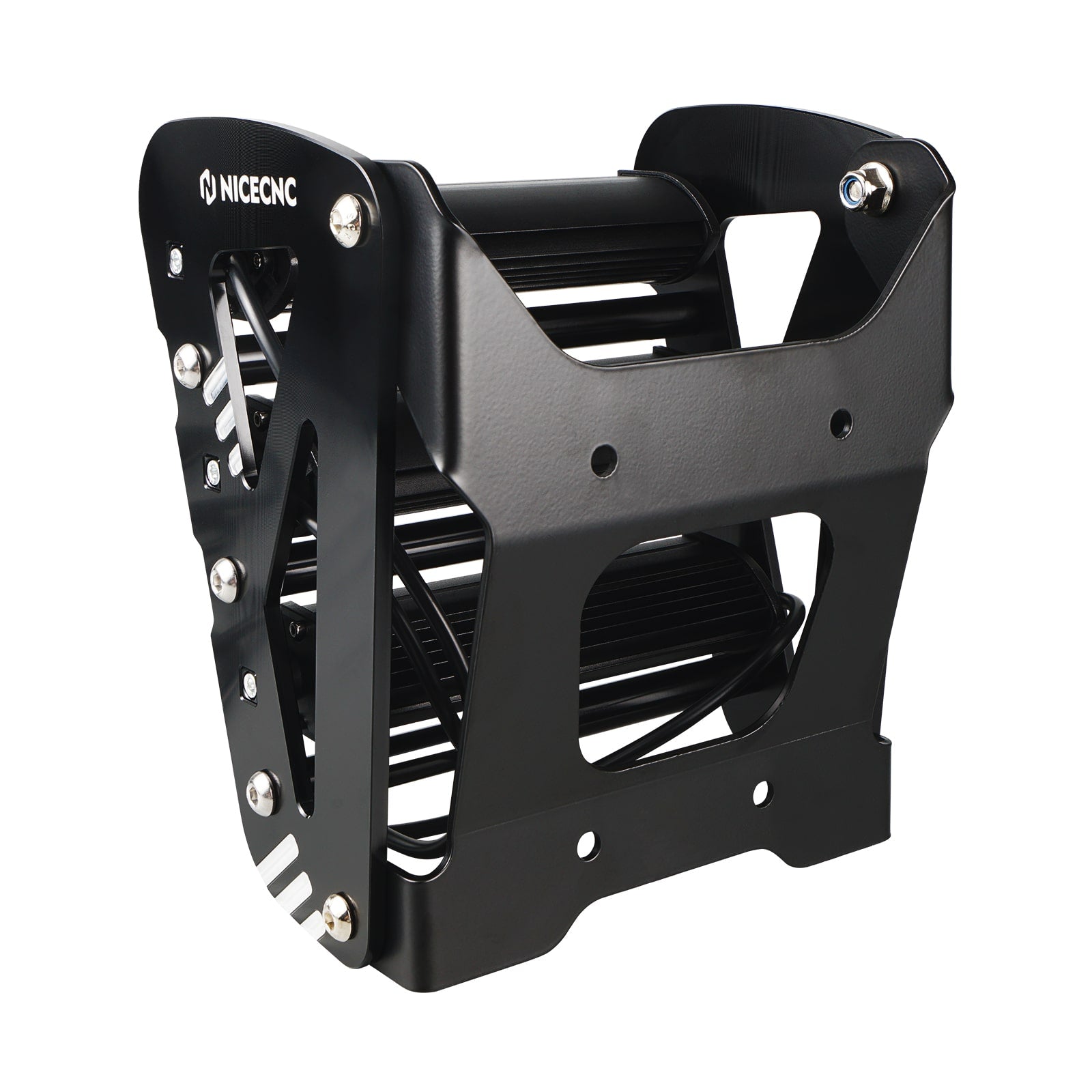 ATV Front Bumper w/60W LED Headlight Light Bar Mount Bracket For Yamaha Raptor 700