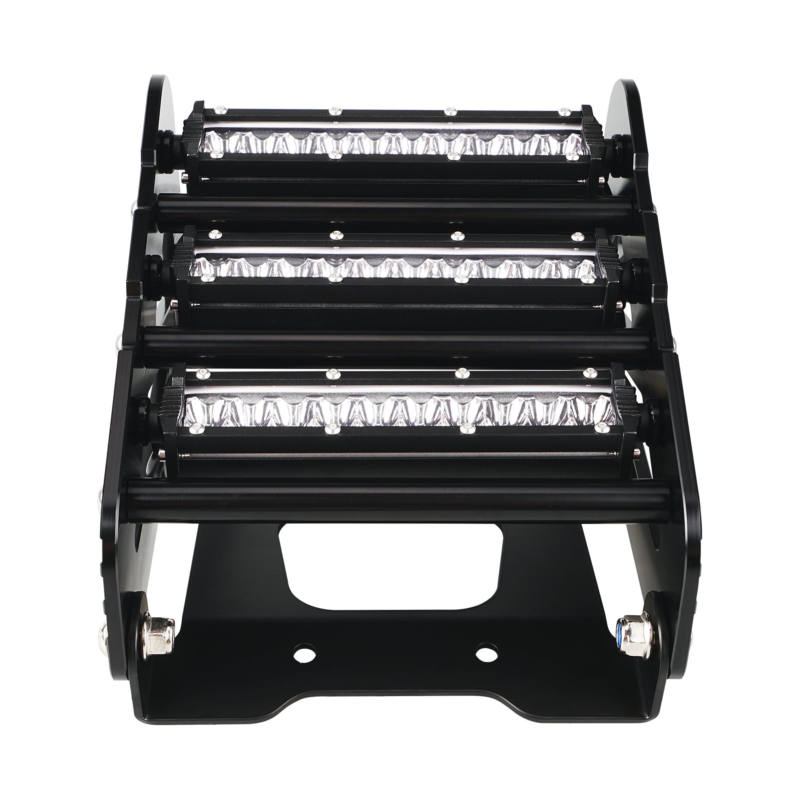 ATV Front Bumper w/60W LED Headlight Light Bar Mount Bracket For Yamaha Raptor 700