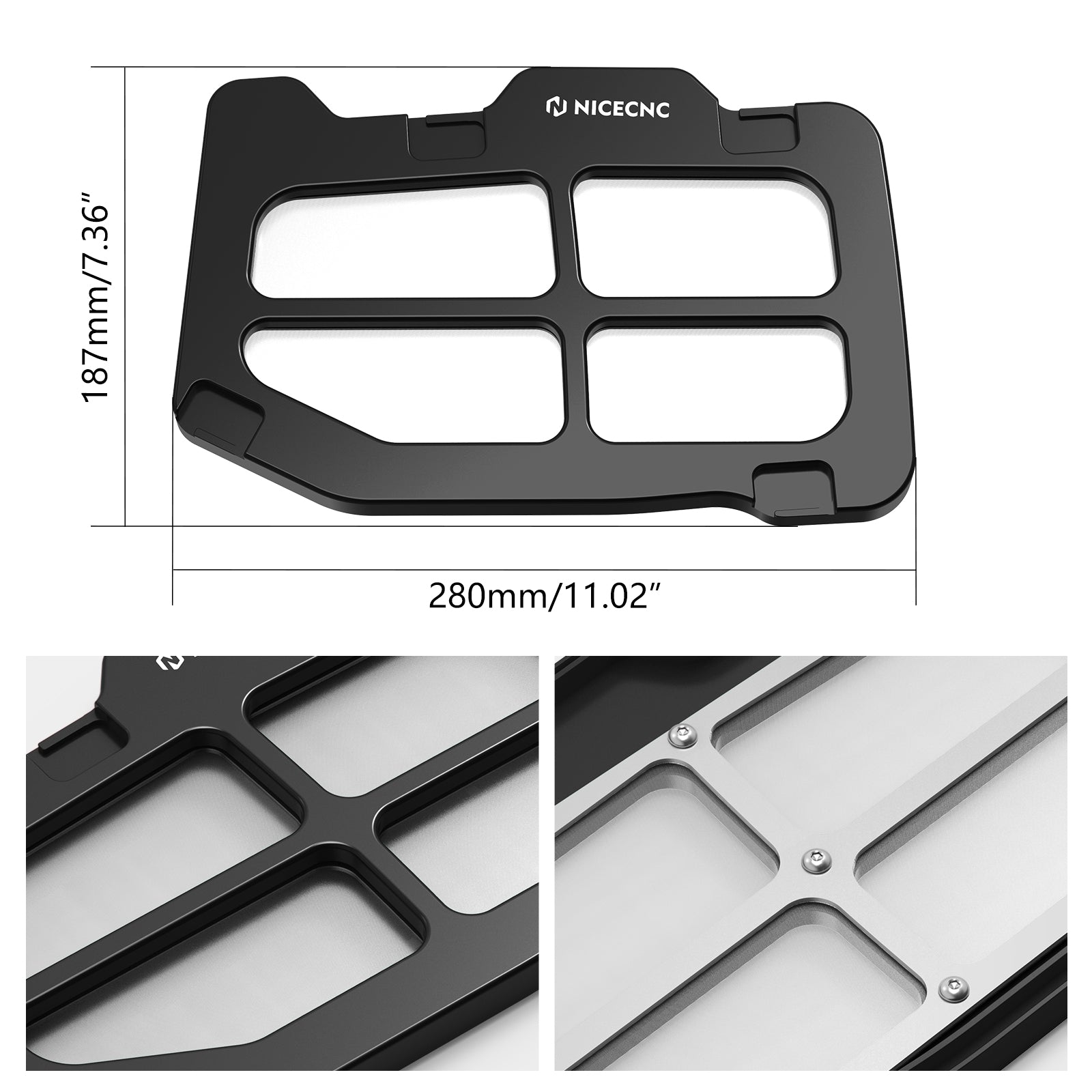 ATV High-Flow Air Filter Intake Cleaner Airbox Lid Cover Kit For Yamaha Raptor 700 R