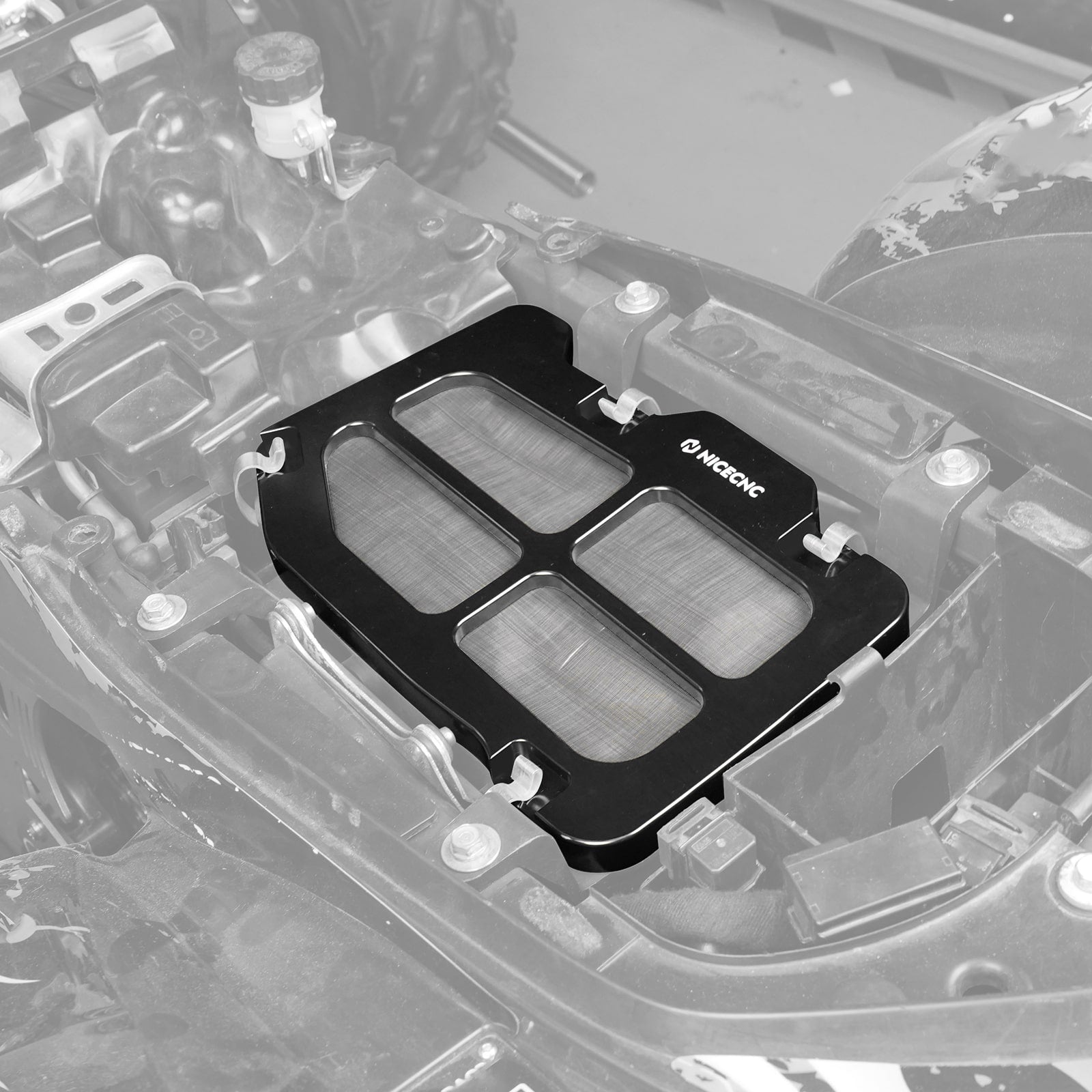 ATV High-Flow Air Filter Intake Cleaner Airbox Lid Cover Kit For Yamaha Raptor 700 R