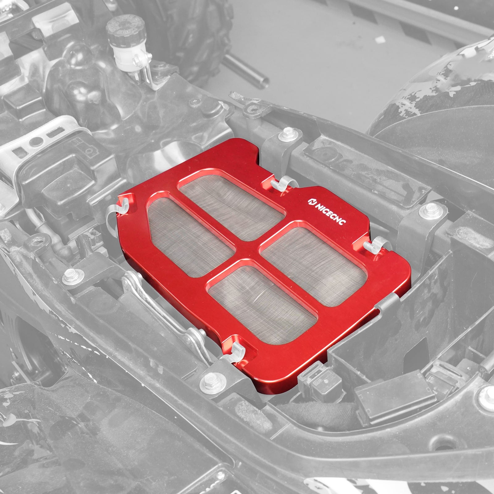 ATV High-Flow Air Filter Intake Cleaner Airbox Lid Cover Kit For Yamaha Raptor 700 R