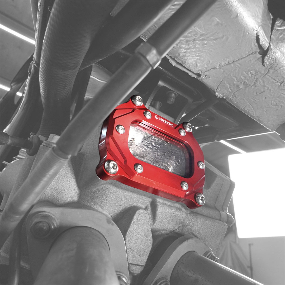 Transparent Cylinder Head Side Cover For Yamaha Raptor Grizzly Kodiak 700 R