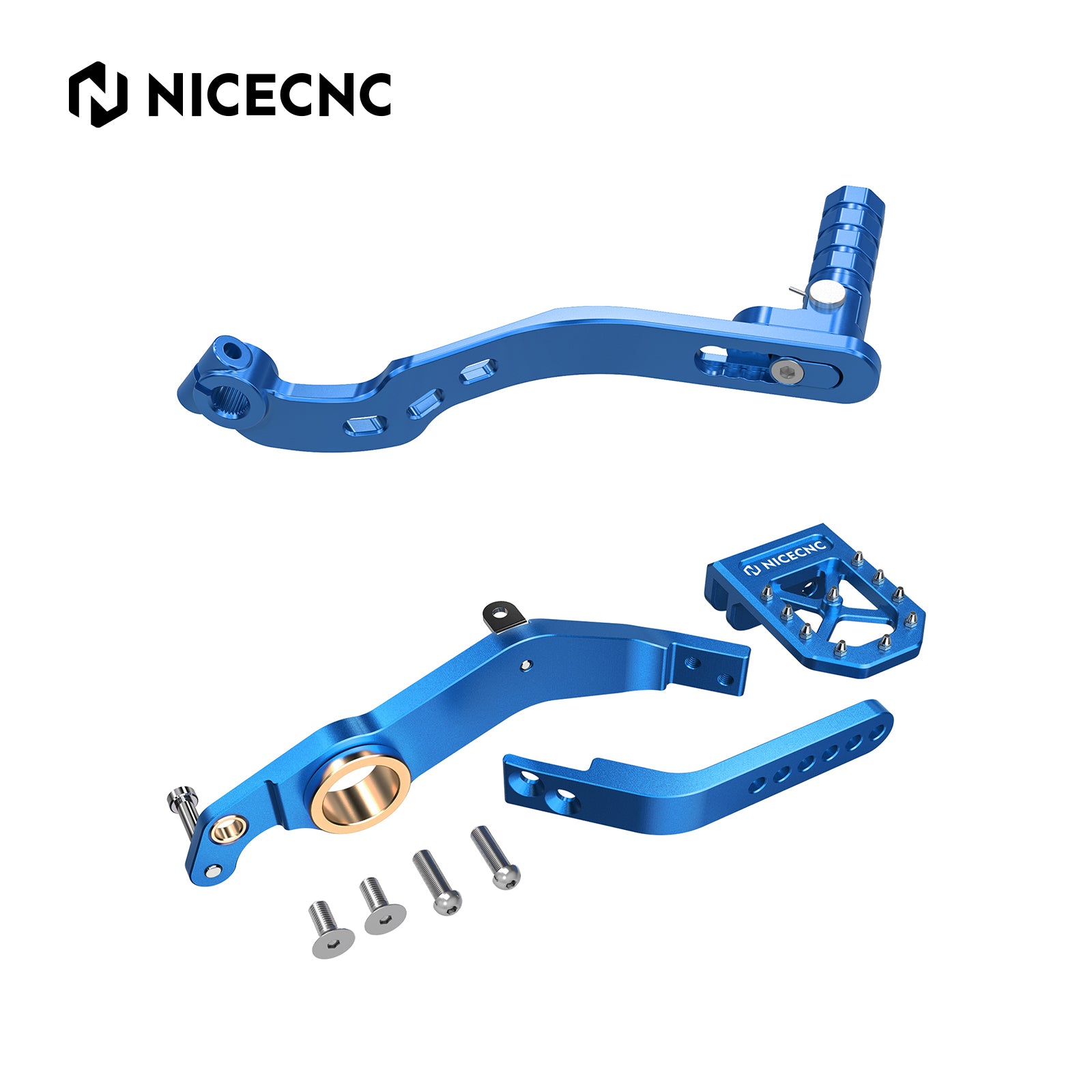 ATV Folding Shift Lever + Adjustable Rear Foot Brake Pedal For Yamaha Raptor 700 R 13-26