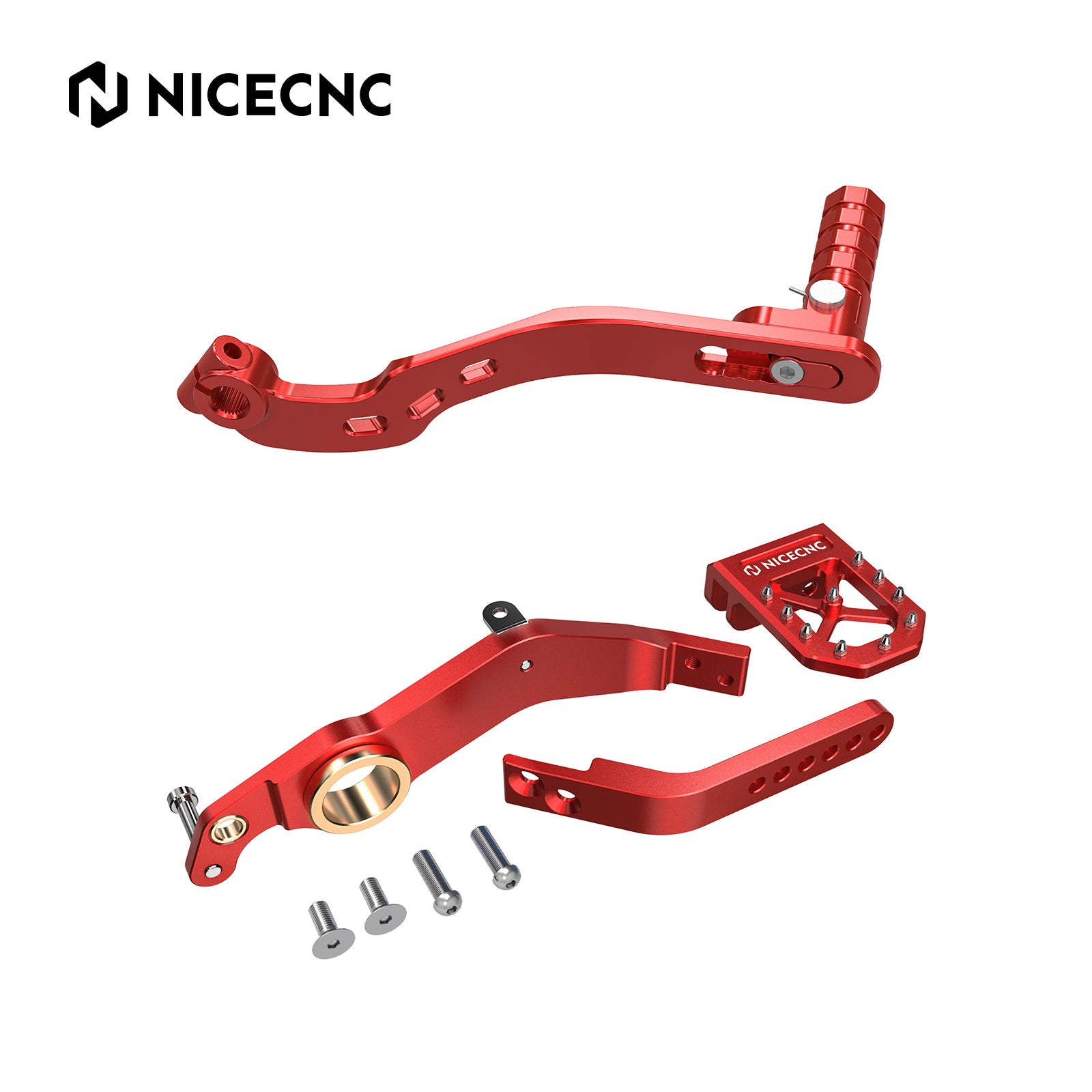 ATV Folding Shift Lever + Adjustable Rear Foot Brake Pedal For Yamaha Raptor 700 R 13-26