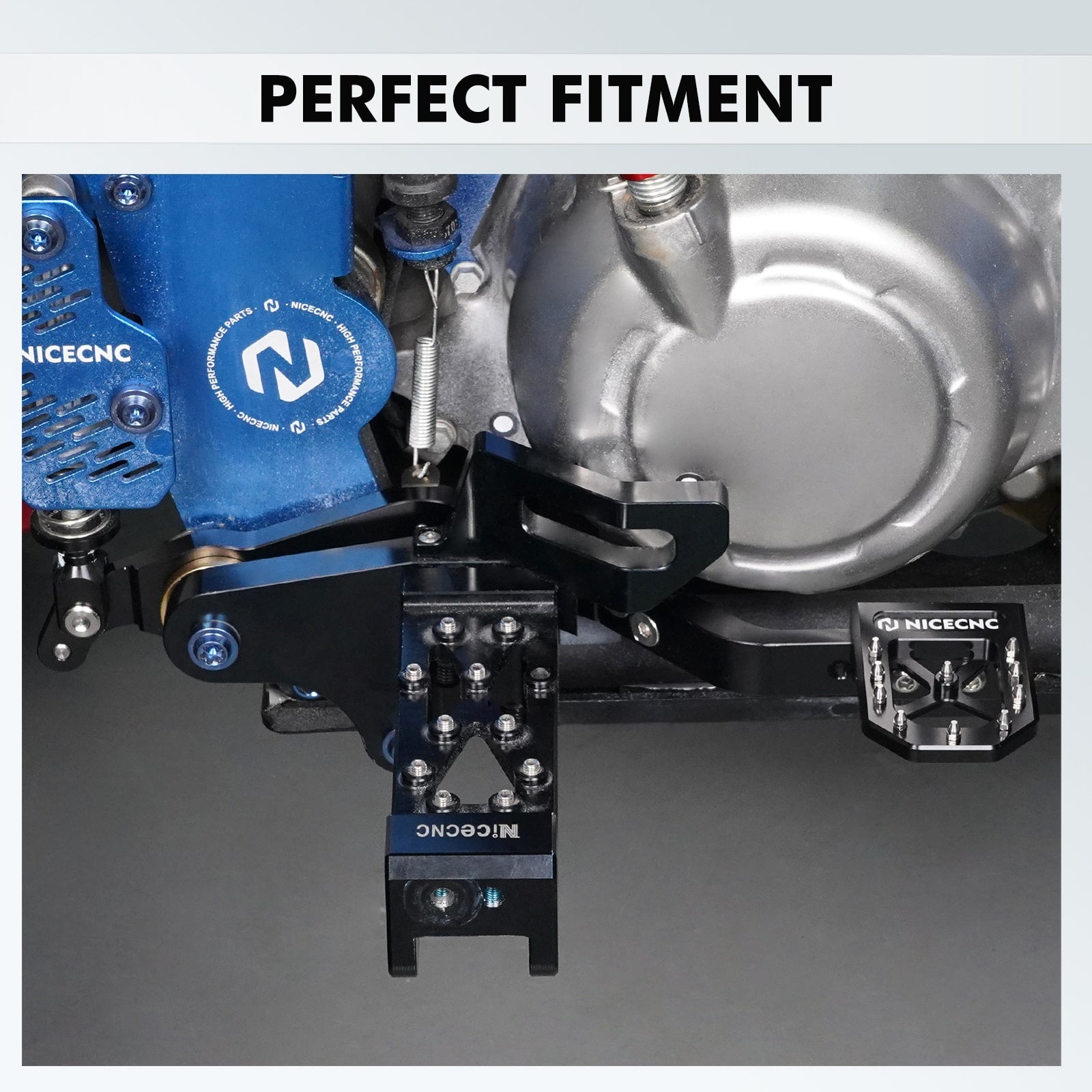 ATV Folding Shift Lever + Adjustable Rear Foot Brake Pedal For Yamaha Raptor 700 R 13-26