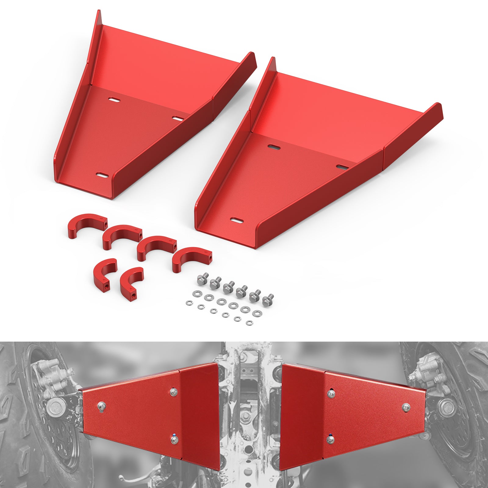 Yamaha Raptor 700 R ATV Front A-Arm Guards Skid Plate Covers