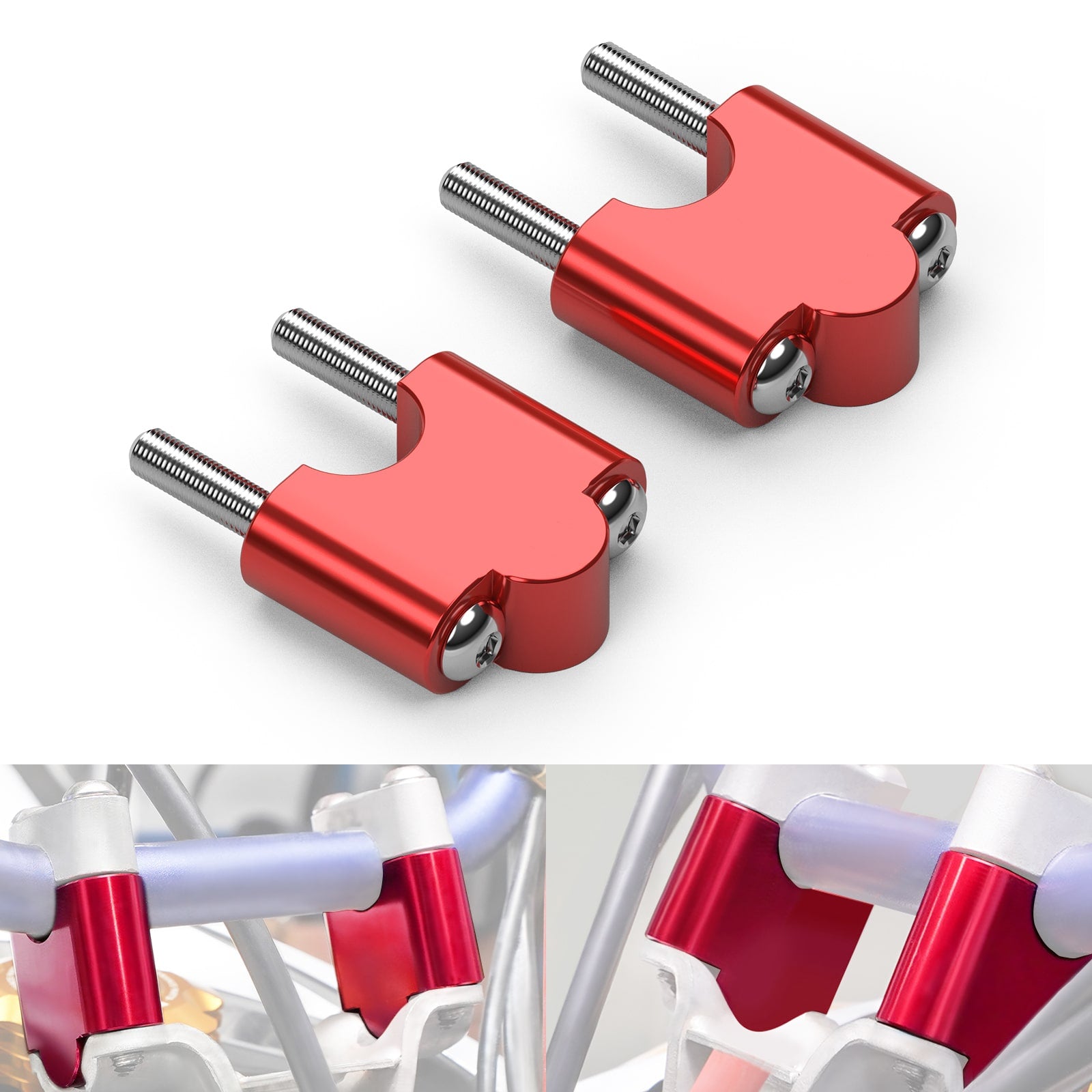 ATV Handle Bar Clamps Mount Risers 1.5" For Yamaha Raptor 700 R 2013-2026