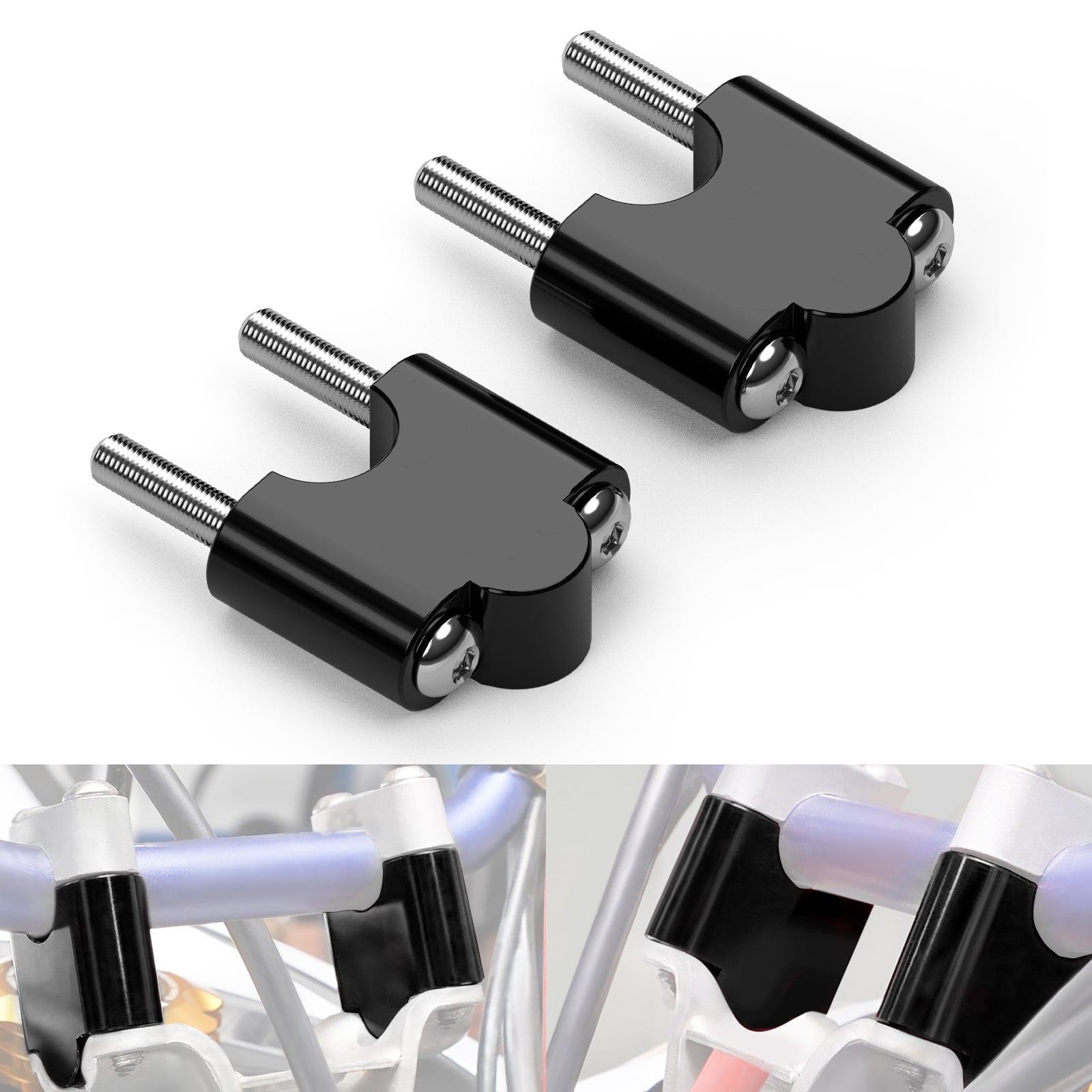 ATV Handle Bar Clamps Mount Risers 1.5" For Yamaha Raptor 700 R 2013-2026