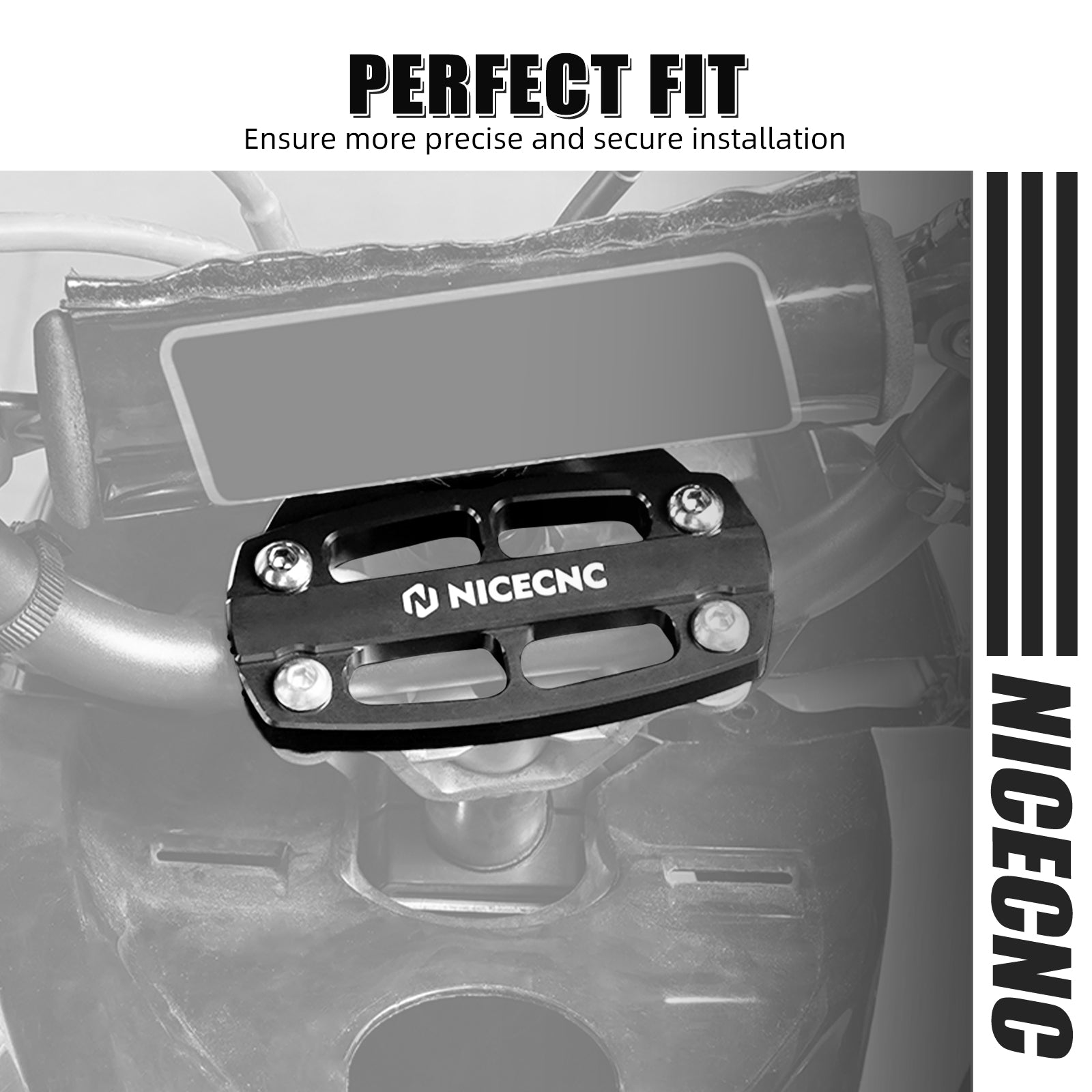 ATV Handlebar Mounting Clamp w/Key Guard For Yamaha Raptor 700 700R 2006-2026