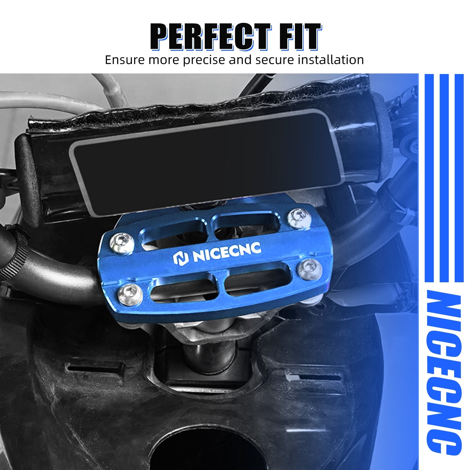 ATV Handlebar Mounting Clamp w/Key Guard For Yamaha Raptor 700 700R 2006-2026