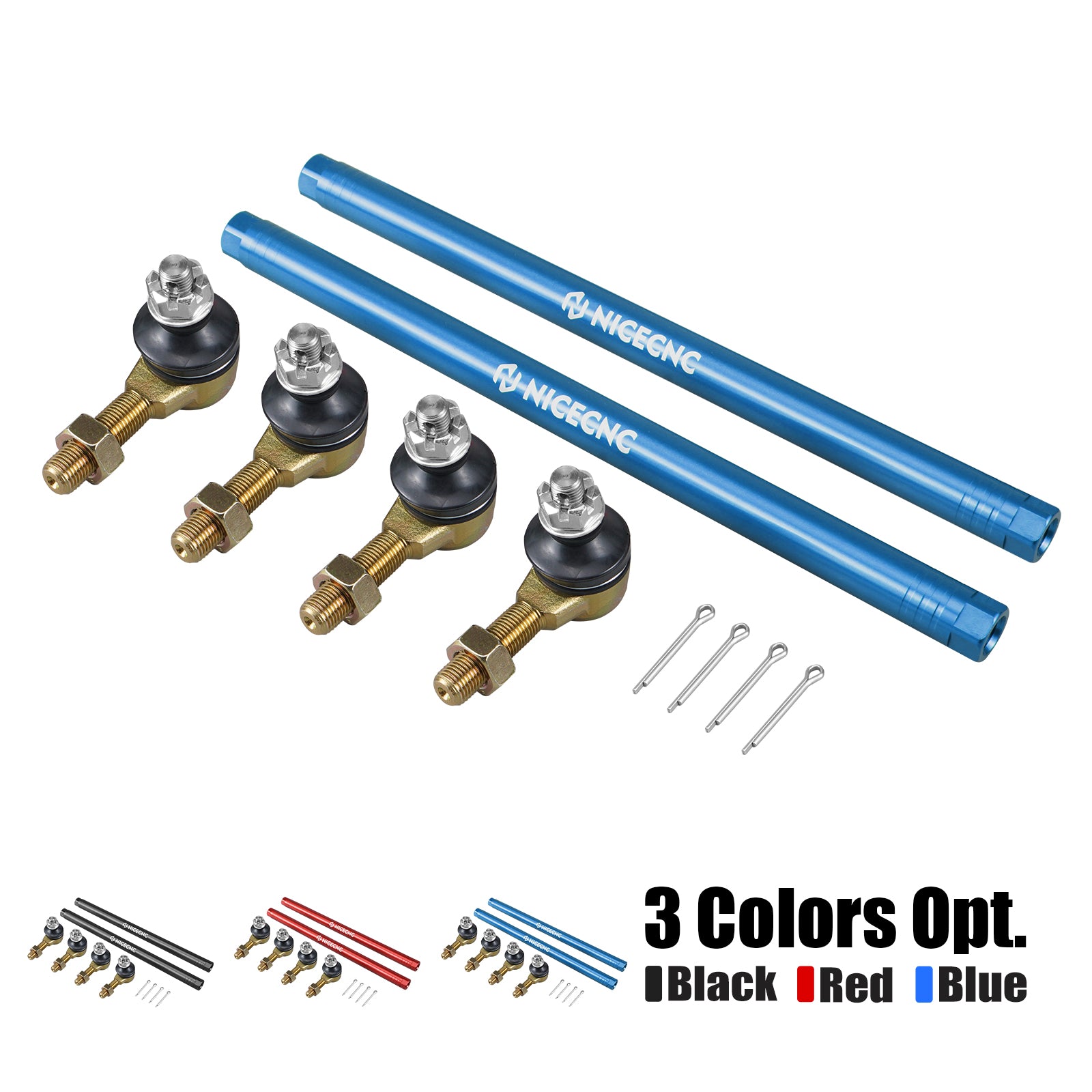 ATV Tierods w/Tie Rod Ball Joints Ends Kit For Yamaha Raptor 700 700R 2006-2026