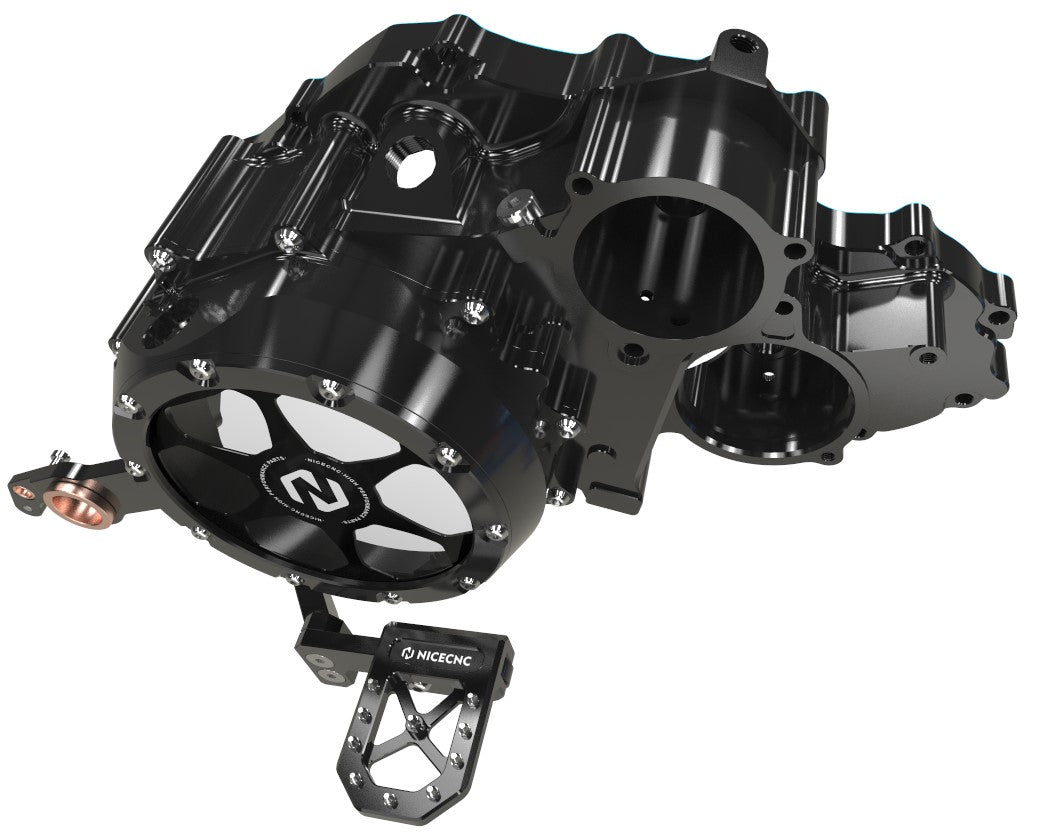 ATV Transparent Clutch Crankcase Cover & Brake Pedal For Yamaha Raptor 700 R 2006-2025