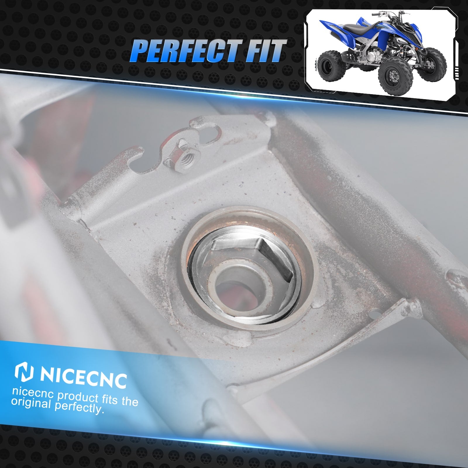 Steering Stem Bearing Holder Nut For Yamaha Raptor 700 2006-2024 YFZ450R 2009-2024 Banshee 350