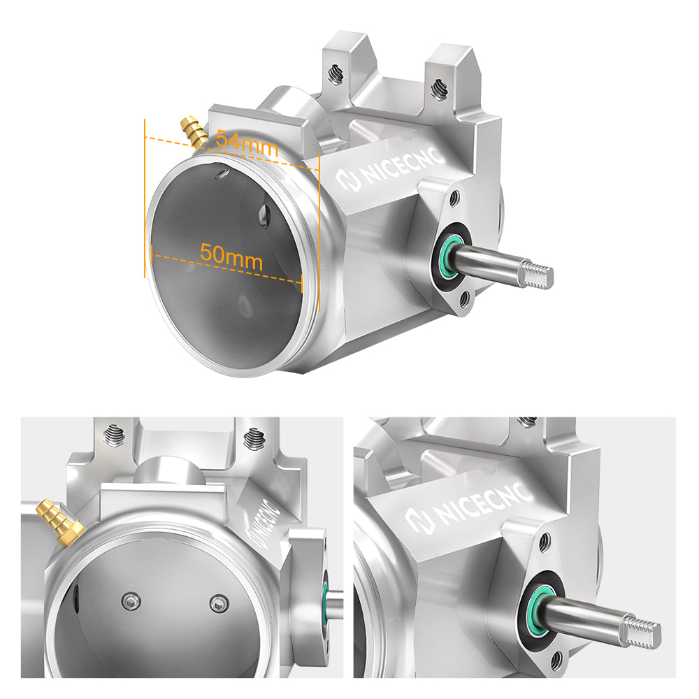 ATV Upgraded 50MM Diameter Throttle Body Assy Kit For Yamaha Raptor 700 2008-2024