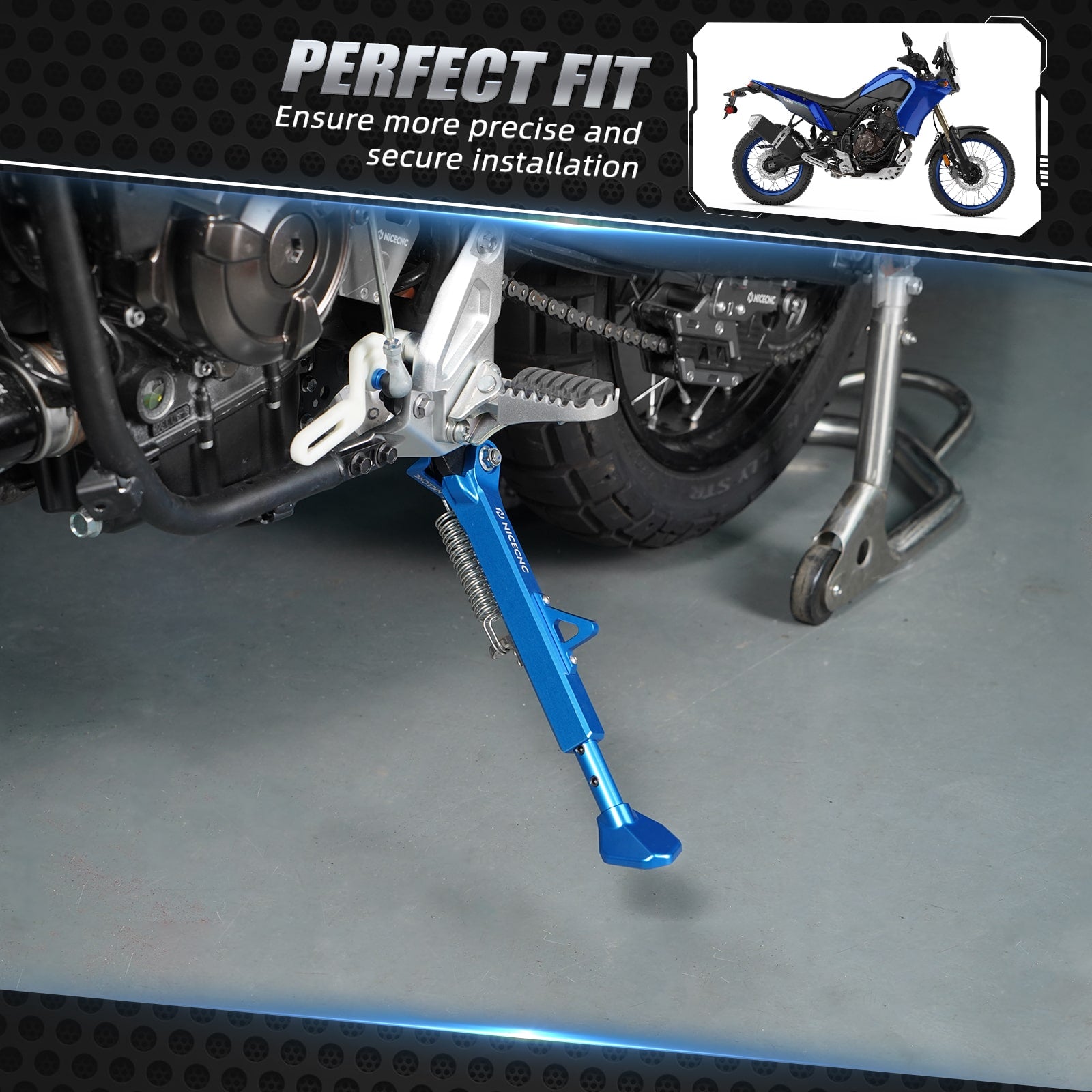 Adjustable Side Stand Kickstand for Yamaha Tenere 700 / XTZ700 2019-2024 Rally Edition 2020-2024