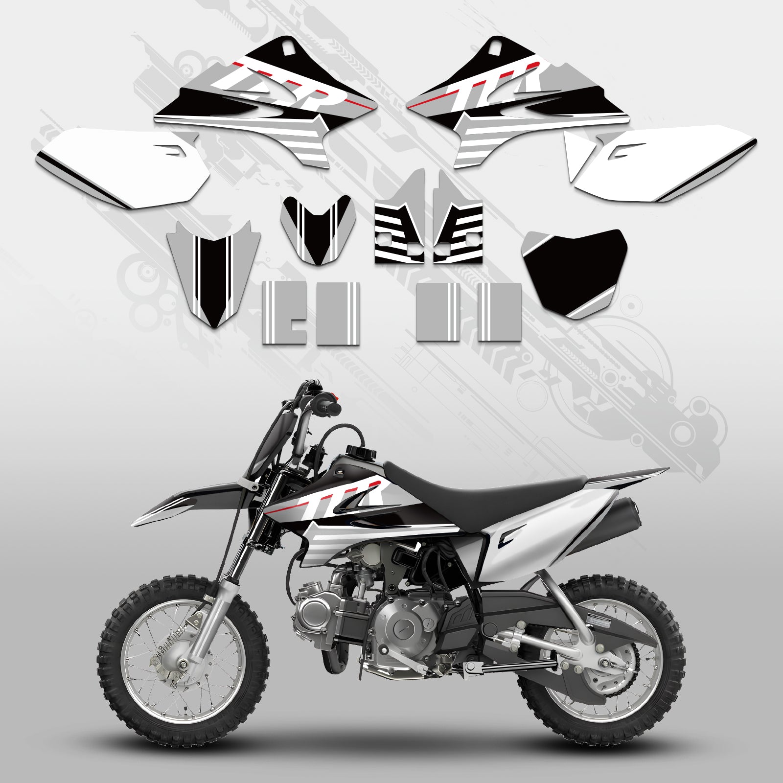 Motorcycle Full Graphics Decals Stickers Kit For YAMAHA TTR50 2006-2015